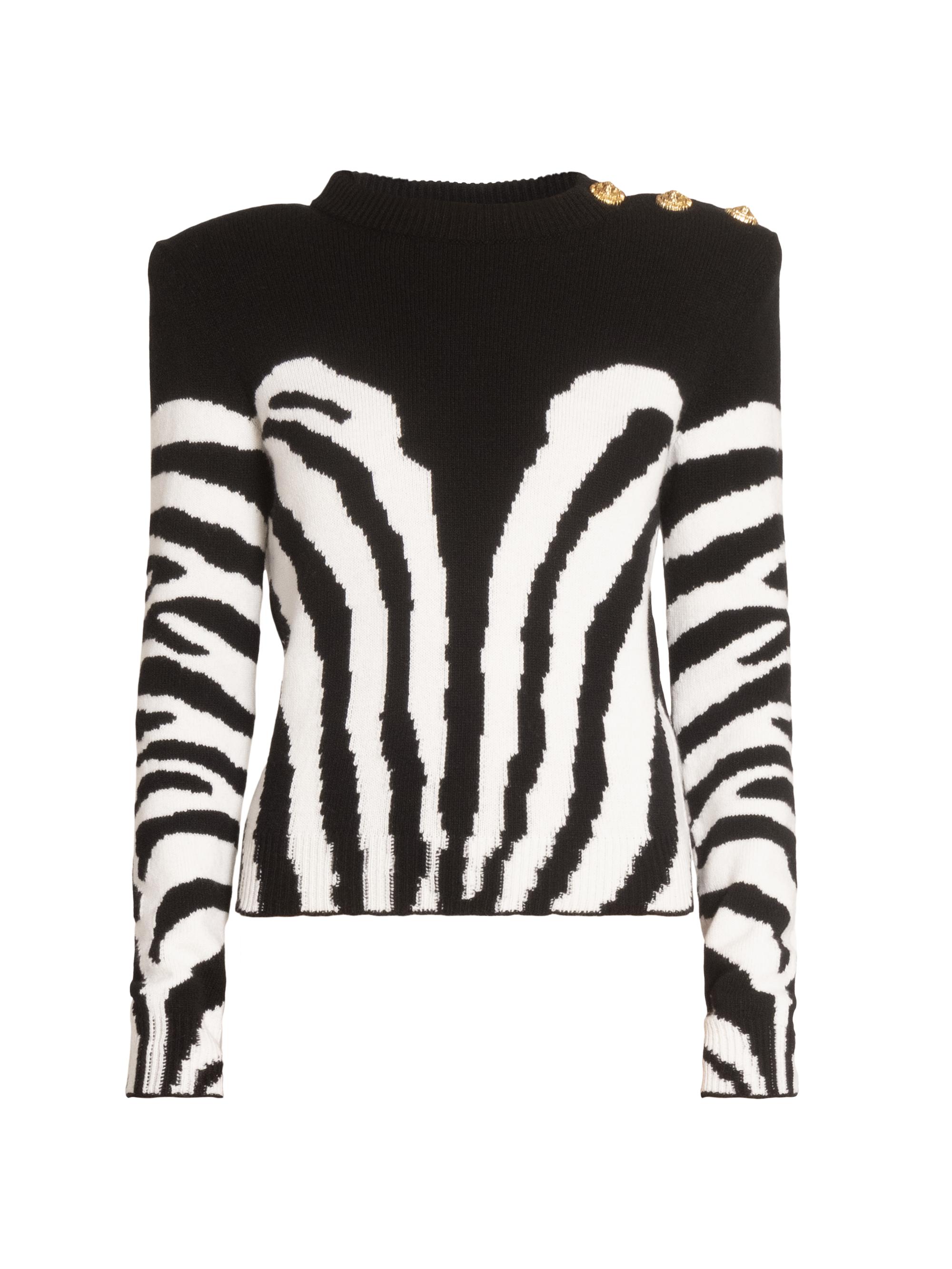 Zebra Merino Wool-Cashmere Sweater