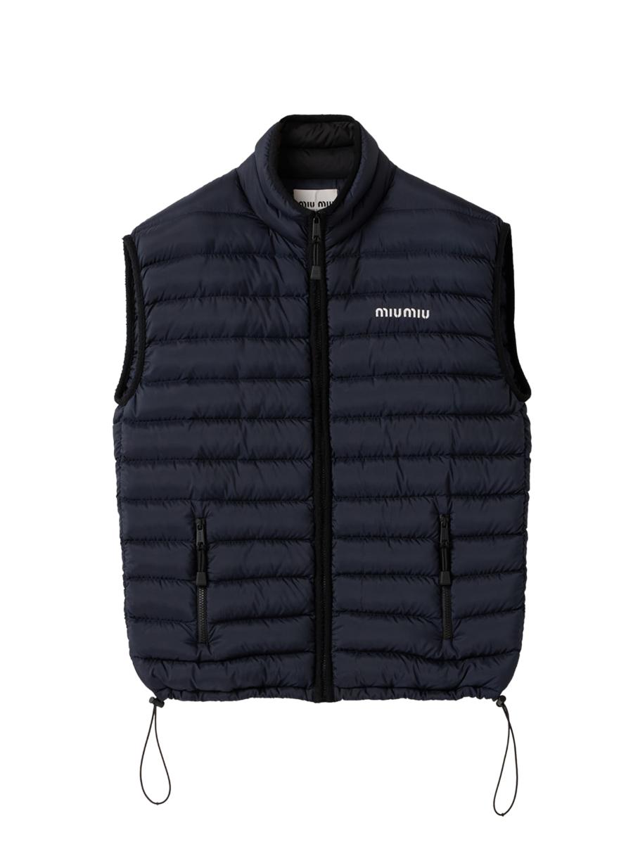Miu Miu Light Pongé Down Vest | Saks Fifth Avenue