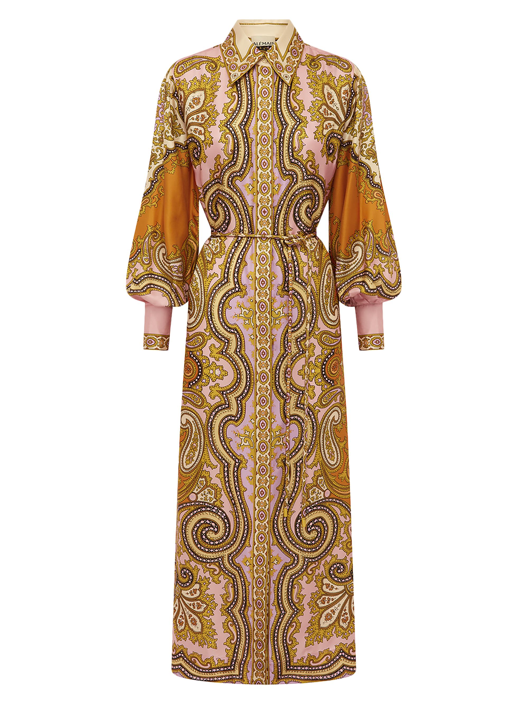 ALEMAIS Women's Clemenza Silk Maxi Shirtdress