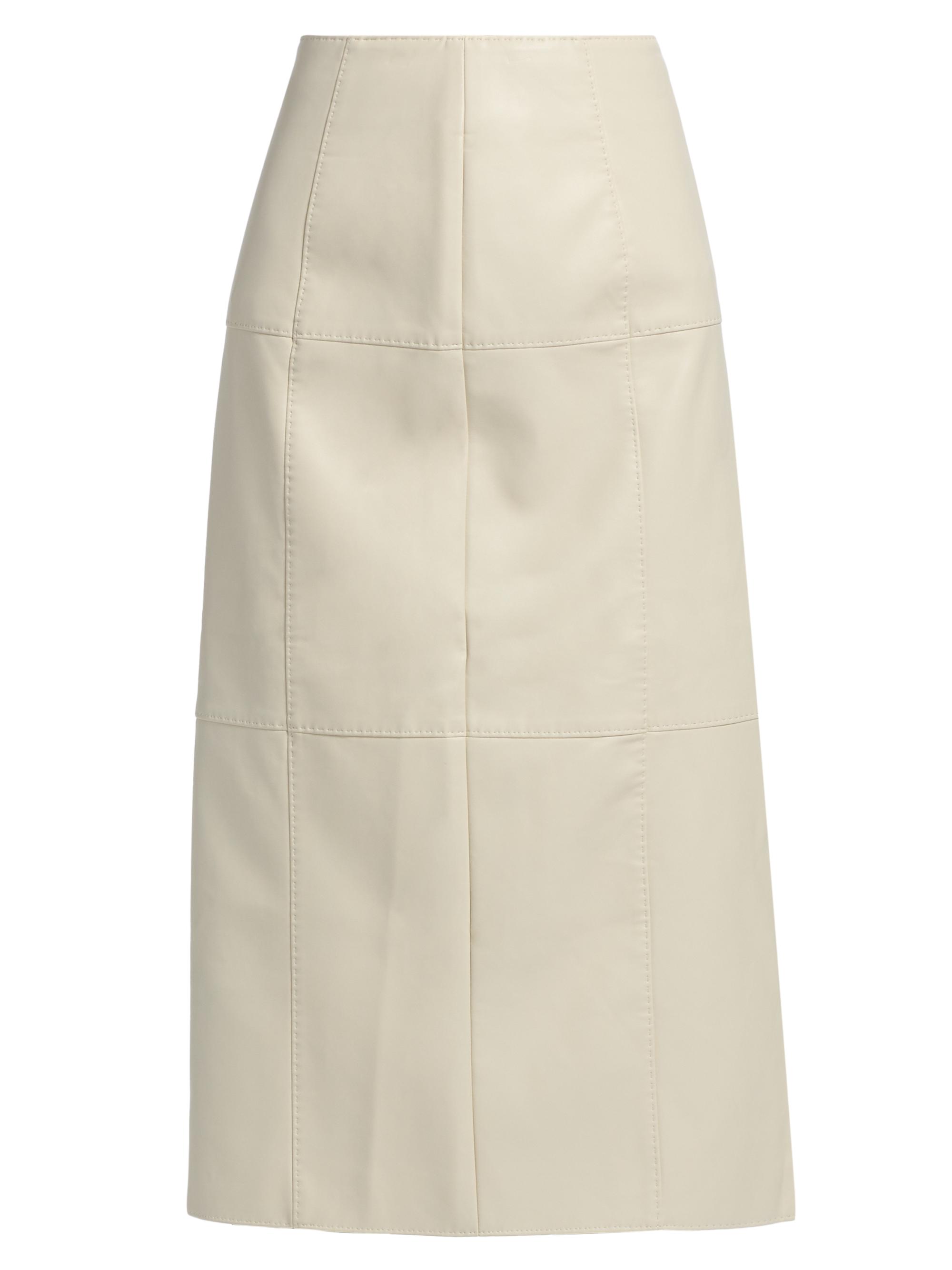 Marie Oliver Women's Elliott Faux-Leather Midi-Skirt - Polar