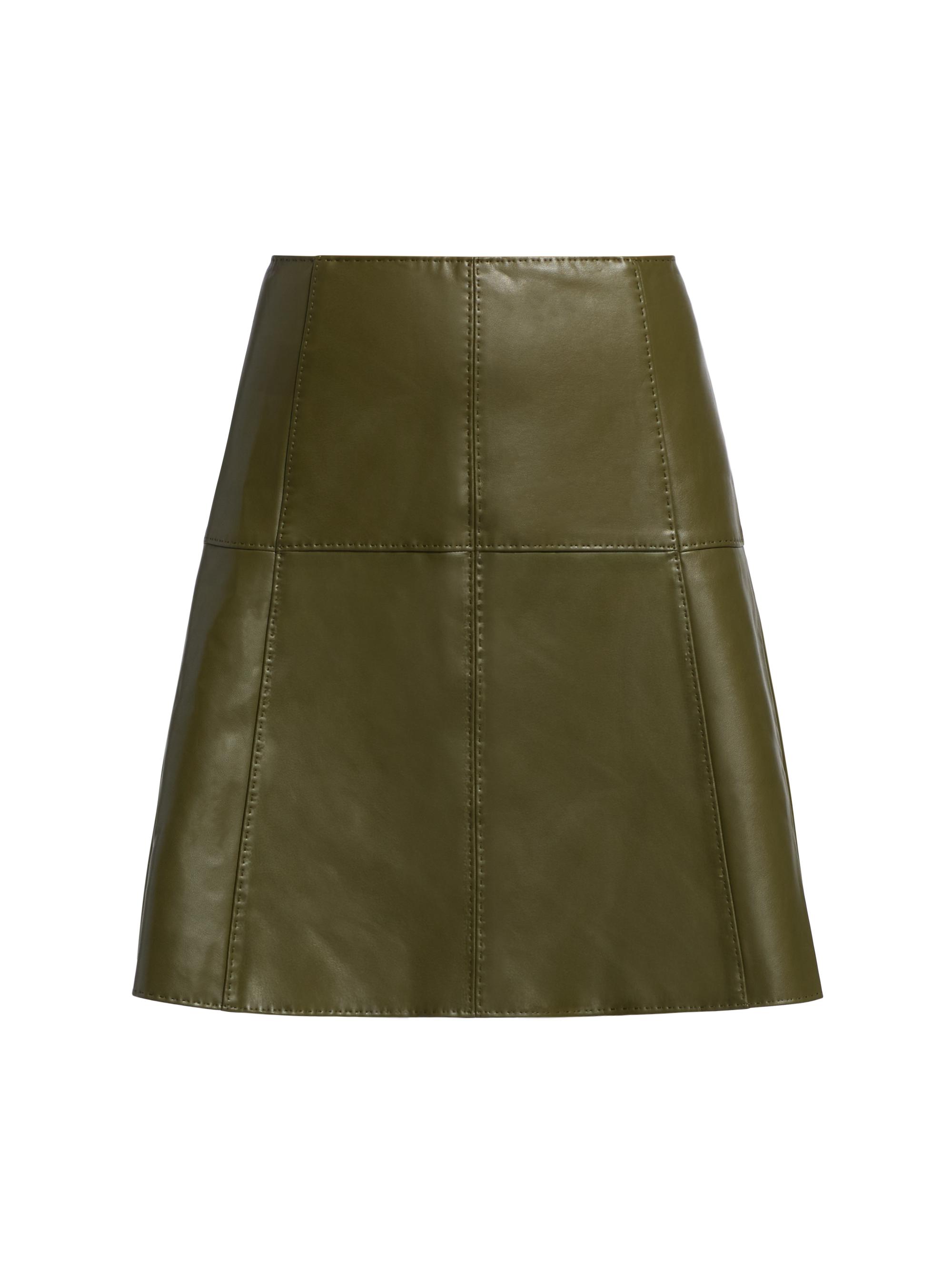 Marie Oliver Women's Crawford Faux-Leather Miniskirt - Juniper Green