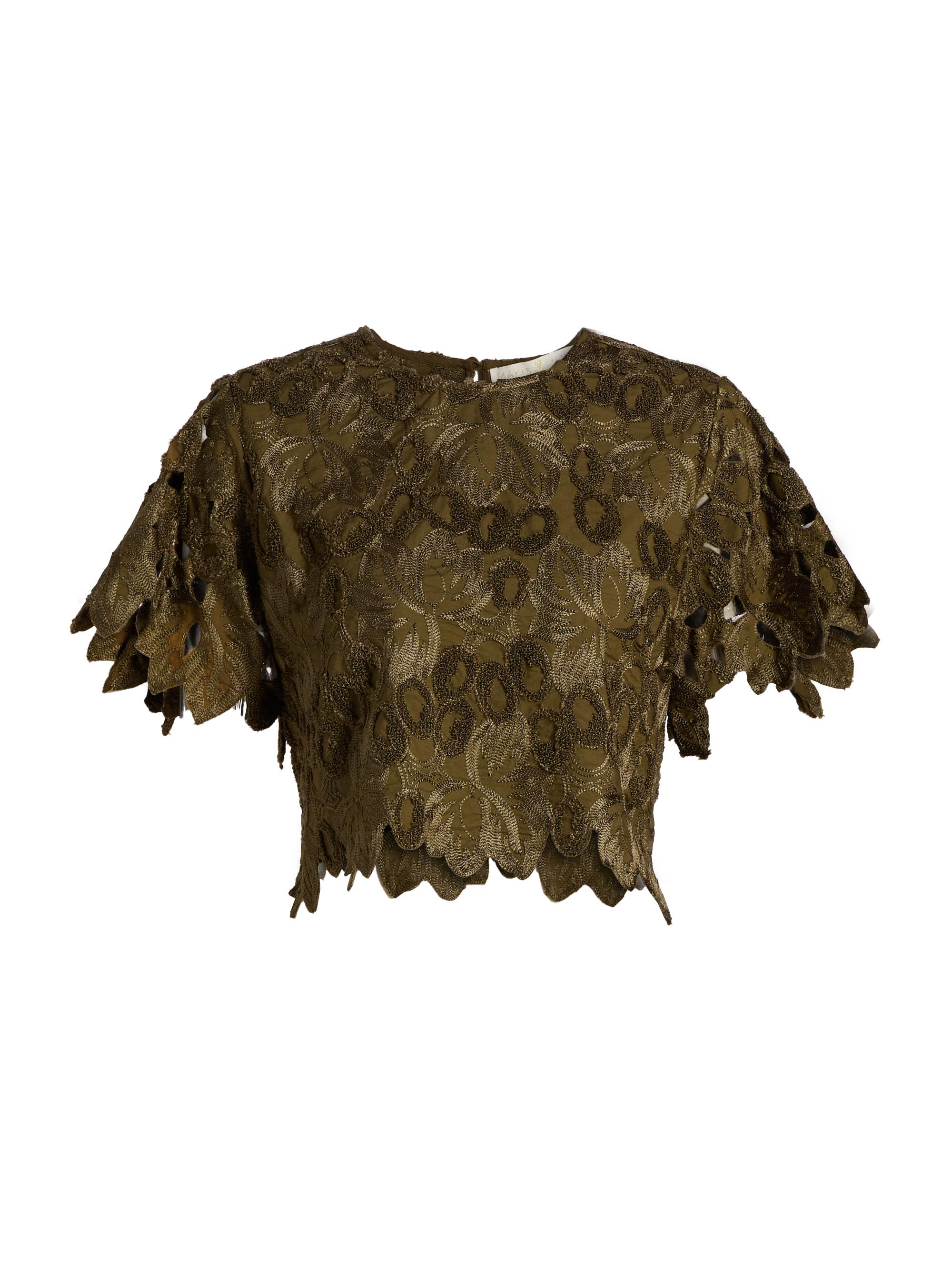 Marie Oliver Women's Pelumi Embroidered Crop Top - Clover