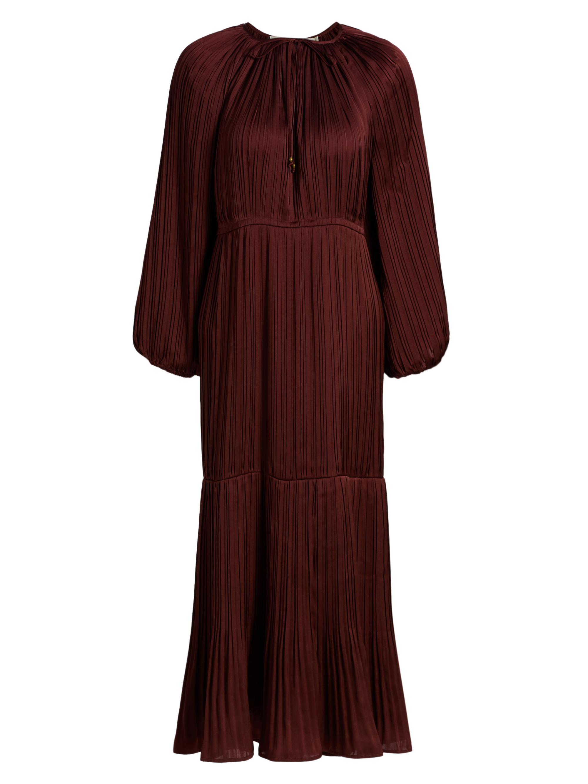 Marie Oliver Women's Perrin Pleated Maxi Dress - Brick