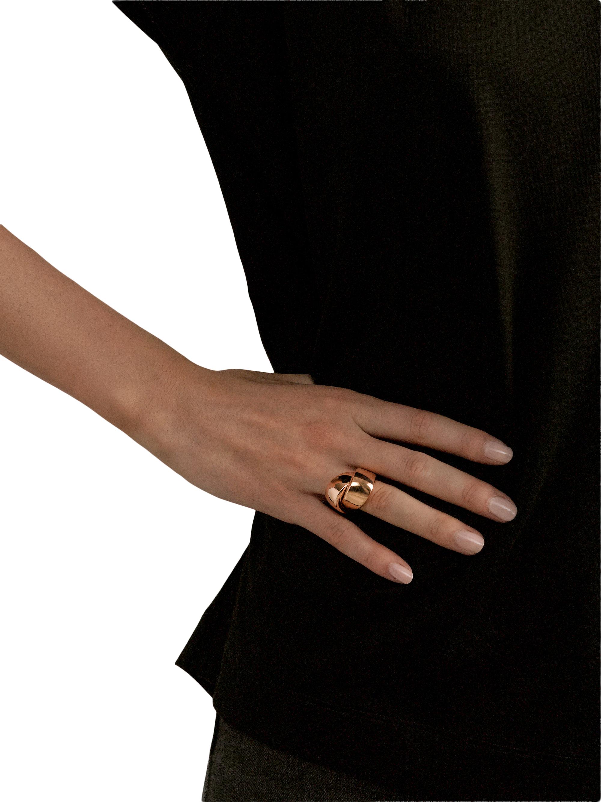 Vhernier Women's Abbraccio 18K Rose Gold Midi Ring - Rose Gold - back view in Rose gold