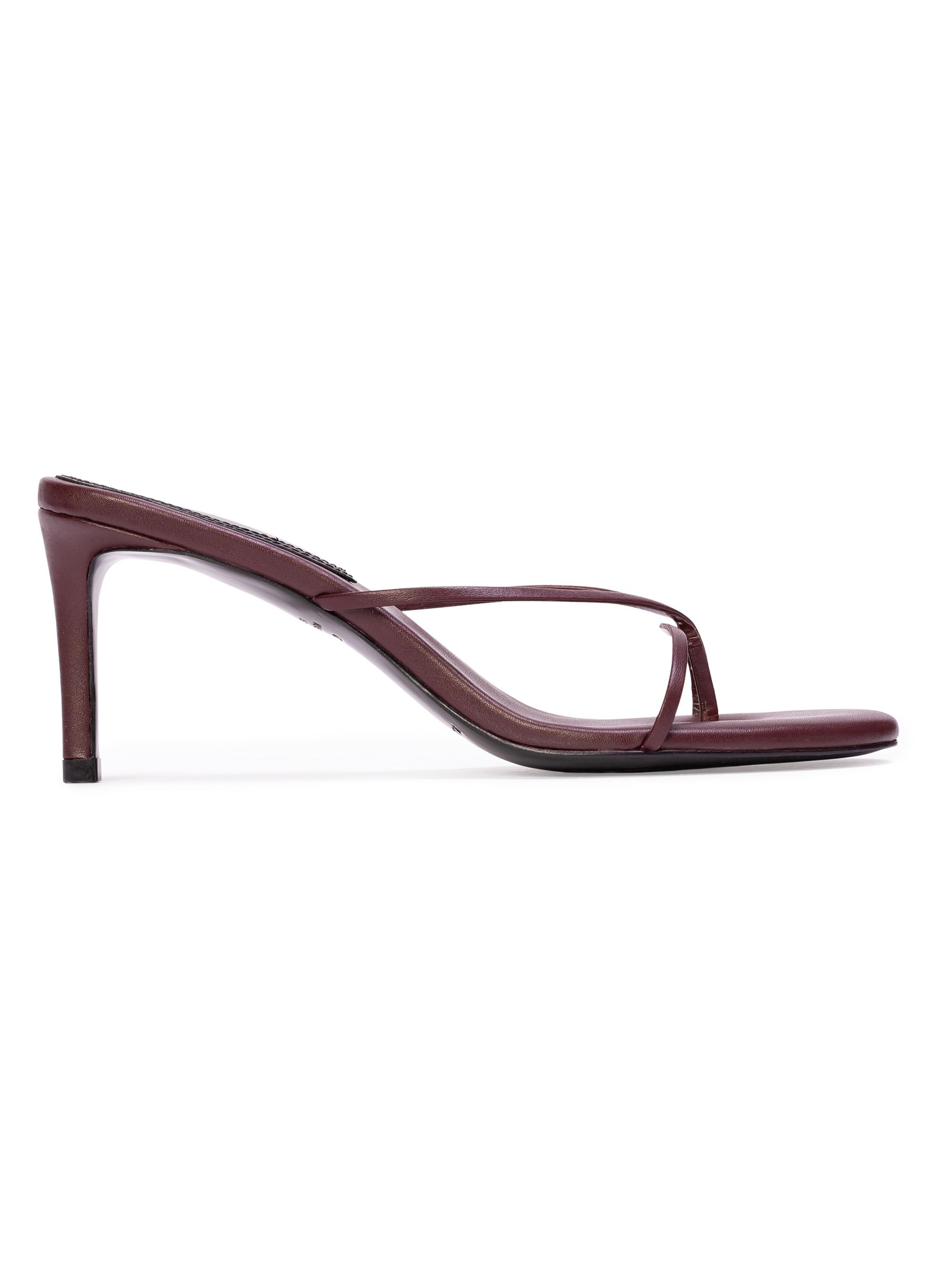 Black Suede Studio Women's Gem 65MM Slip-On Sandals - Bordeaux Leather