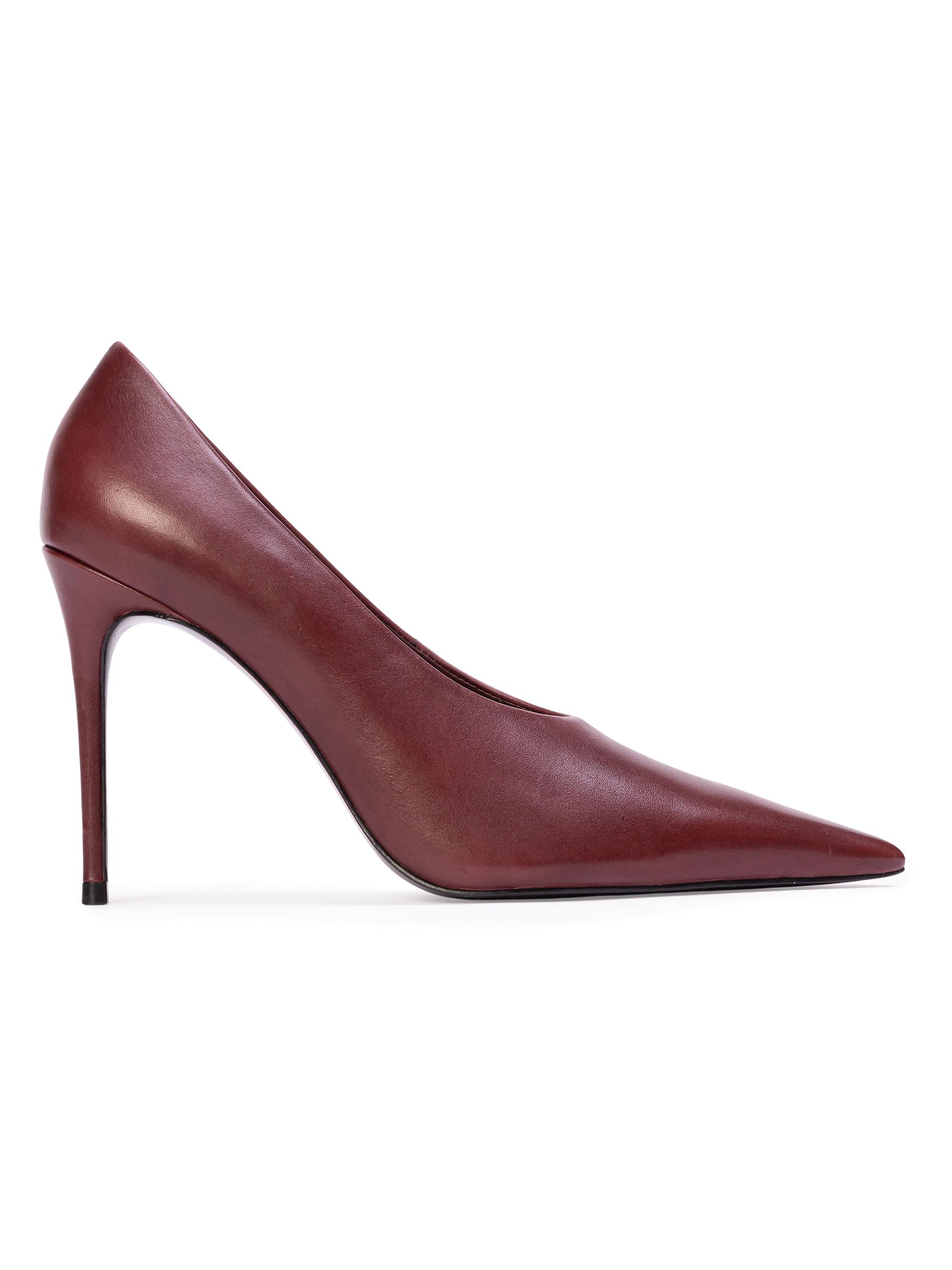 Black Suede Studio Women's Jona 0MM Leather Pumps - Bordeaux Leather