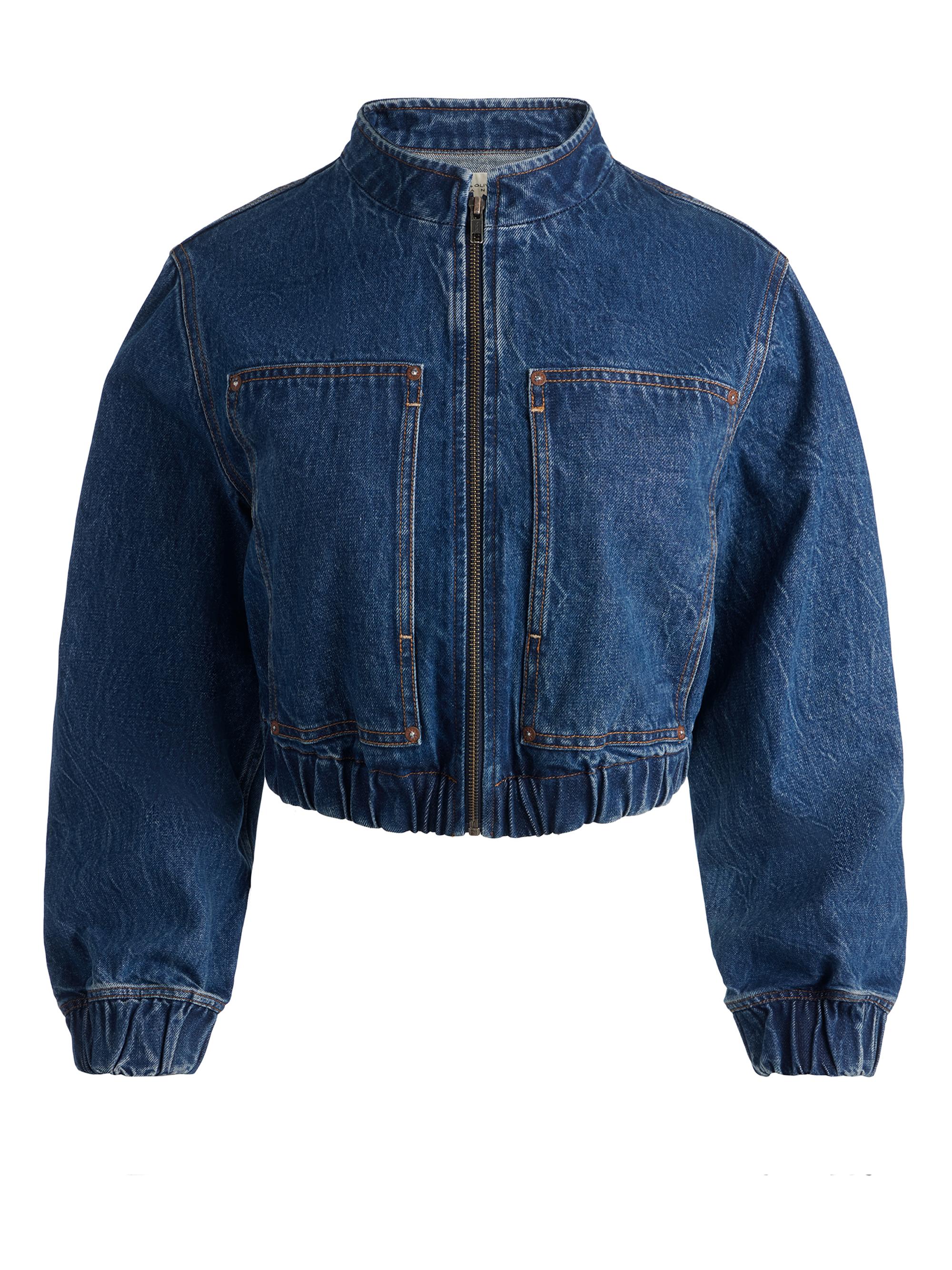 ALICE + OLIVIA Mateo Denim Carpenter Jacket | Saks Fifth Avenue