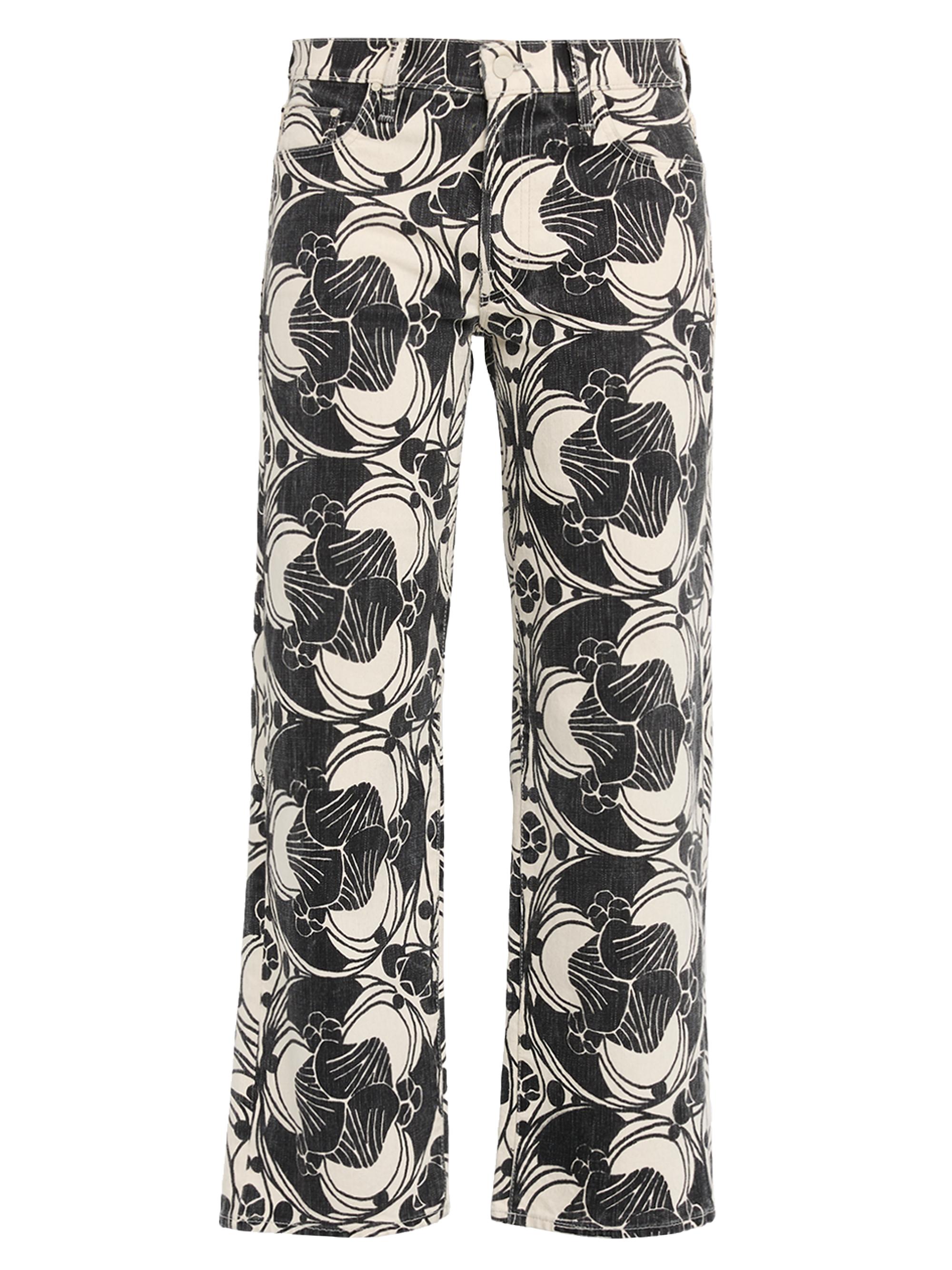 Mother Women's The Mid-Rise Rambler Zip Ankle Printed Jeans - Curlycue