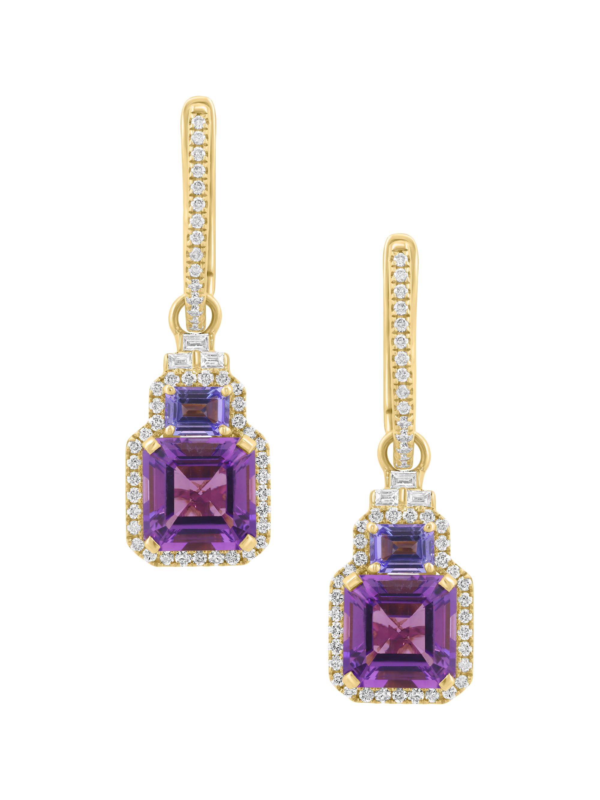 Saks Fifth Avenue Collection Women's 14K Yellow Gold & Multi-Gemstone Halo Drop Earrings - Yellow Gold