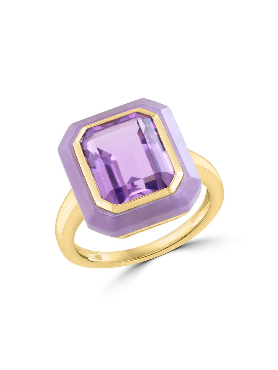 Saks Fifth Avenue Women's 14k Yellow Gold & Gemstone Ring In Purple