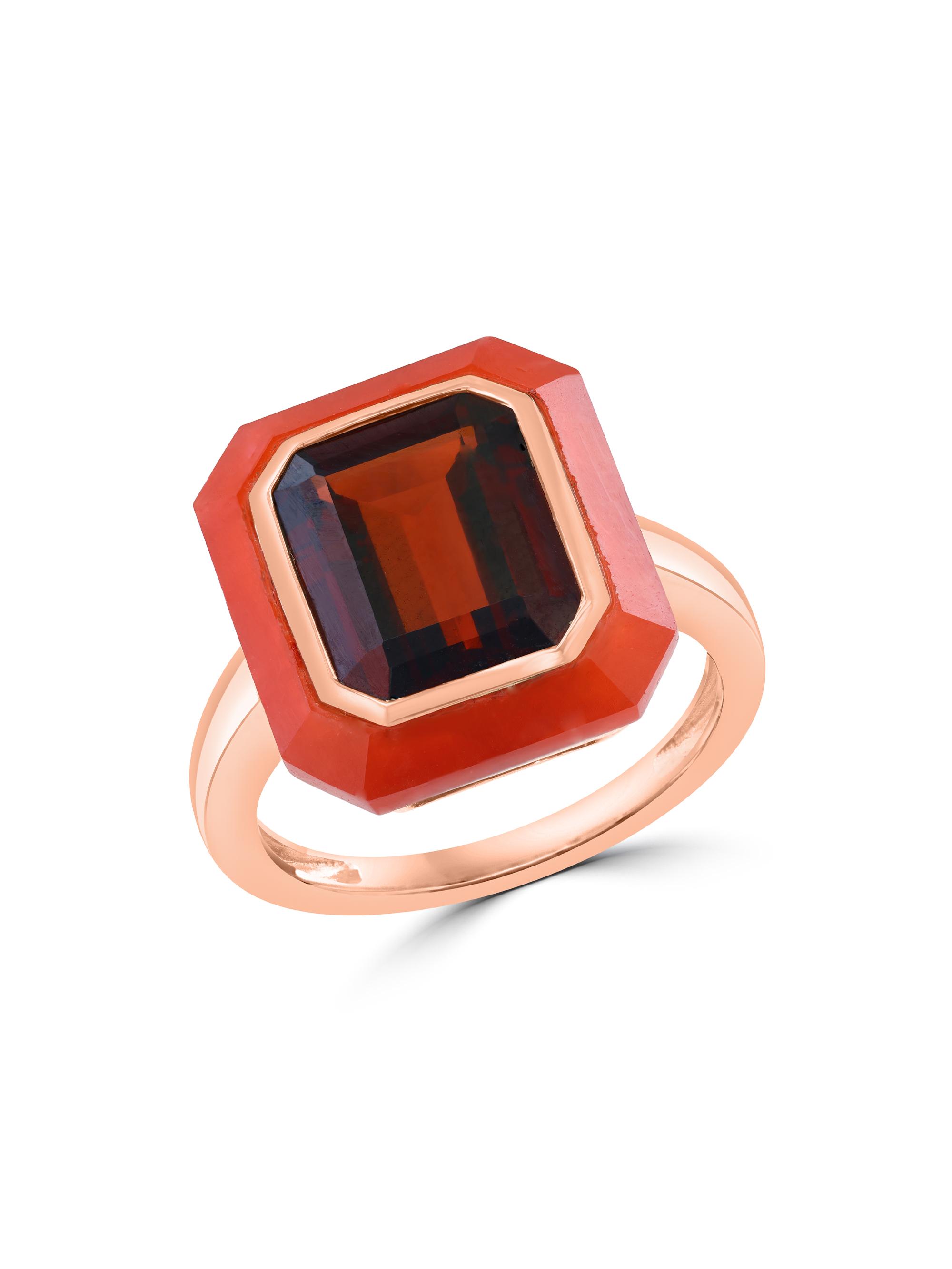 Saks Fifth Avenue Collection Women's 14K Yellow Gold & Gemstone Ring - Red