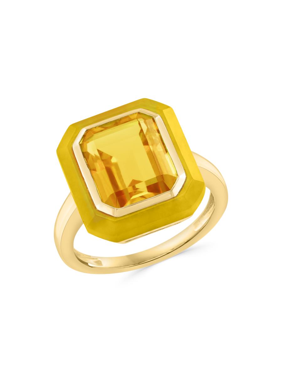 Saks Fifth Avenue Women's 14k Yellow Gold & Gemstone Ring