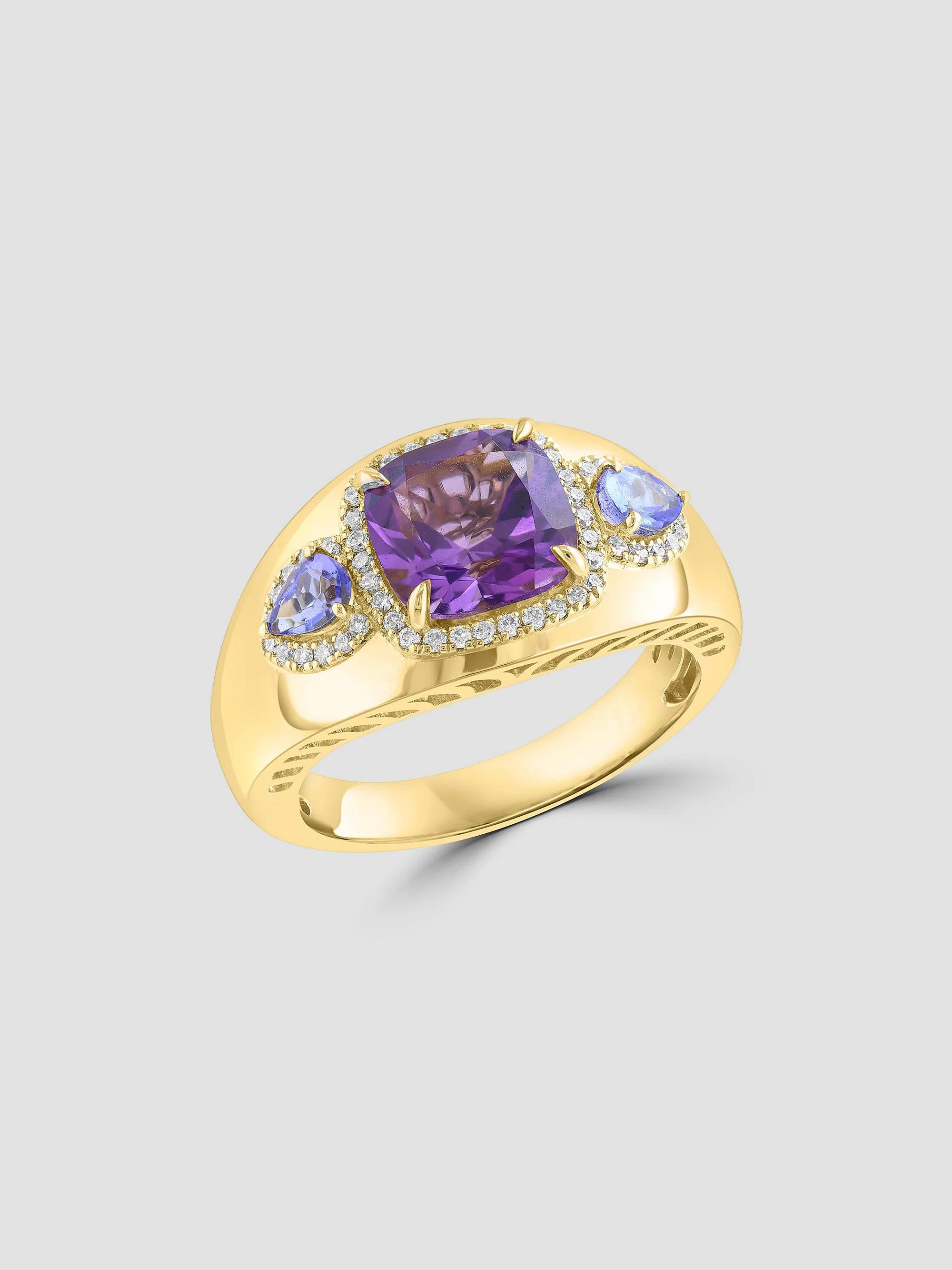 Saks Fifth Avenue Collection Women's 14K Yellow Gold & Multi-Gemstone Ring - Yellow Gold - Size 7