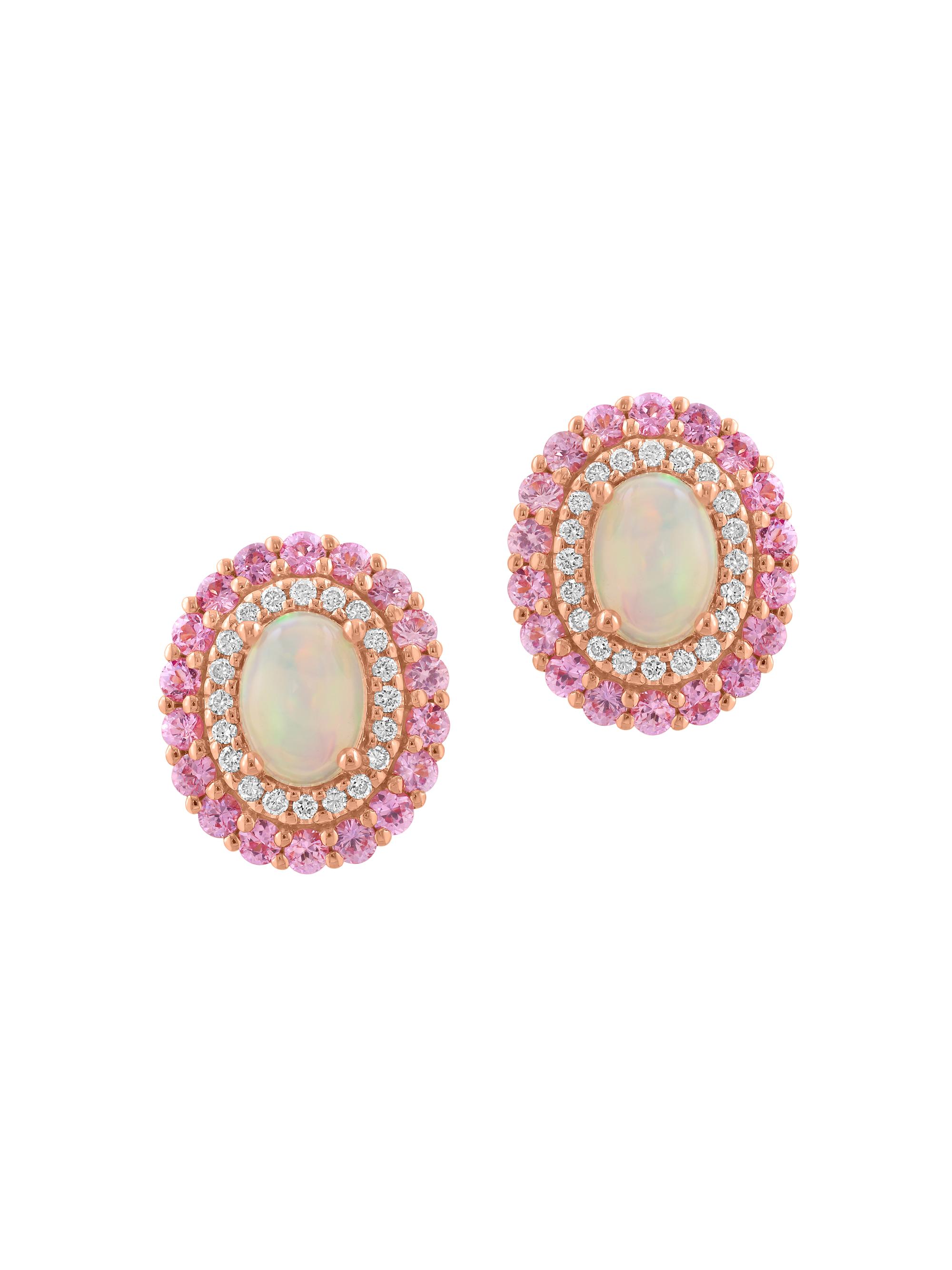 Saks Fifth Avenue Collection Women's 14K Rose Gold & Multi-Gemstone Stud Earrings - Rose Gold