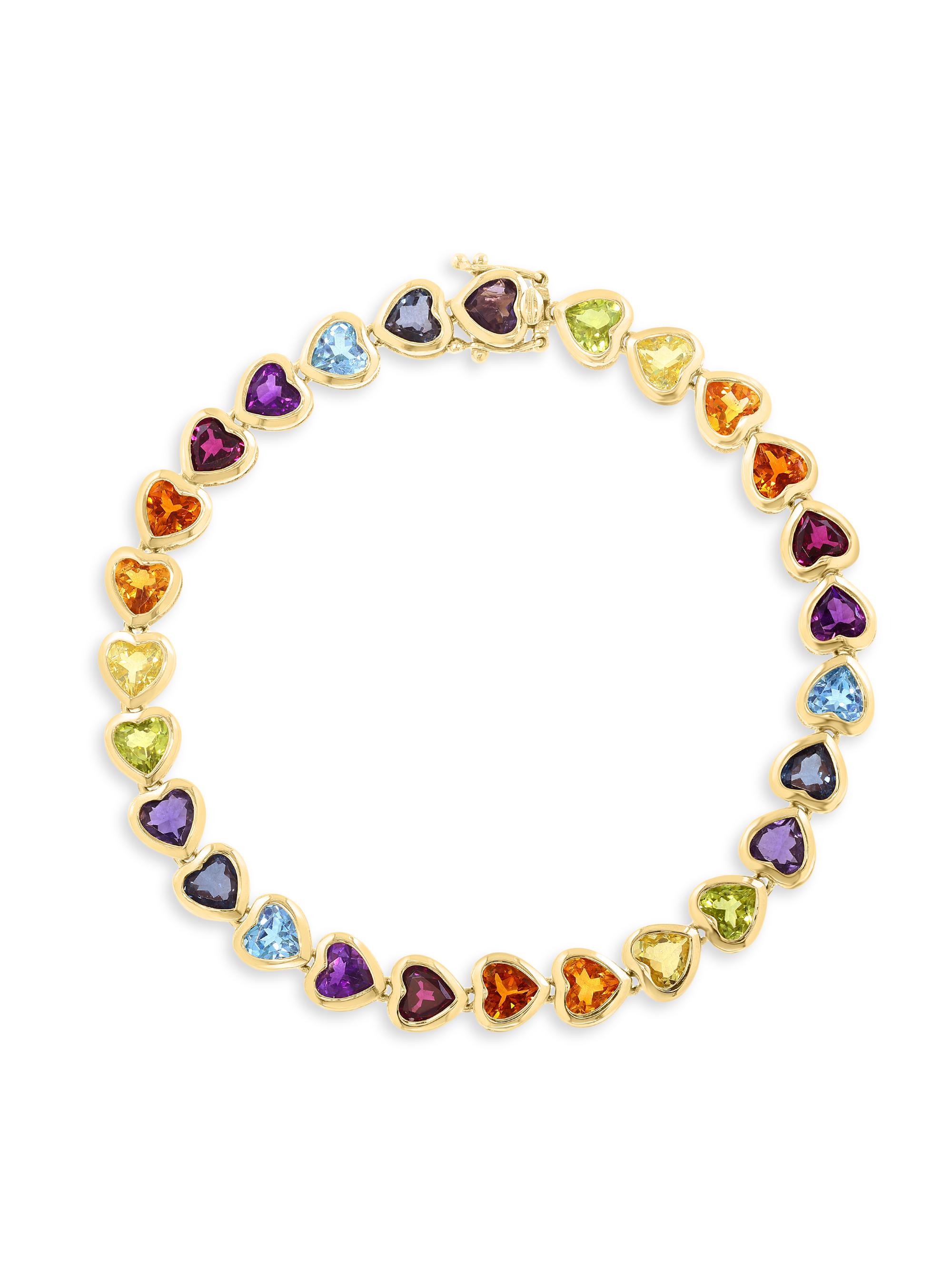 Saks Fifth Avenue Collection Women's 14K Yellow Gold & Rainbow Multi-Gemstone Bracelet - Yellow Gold