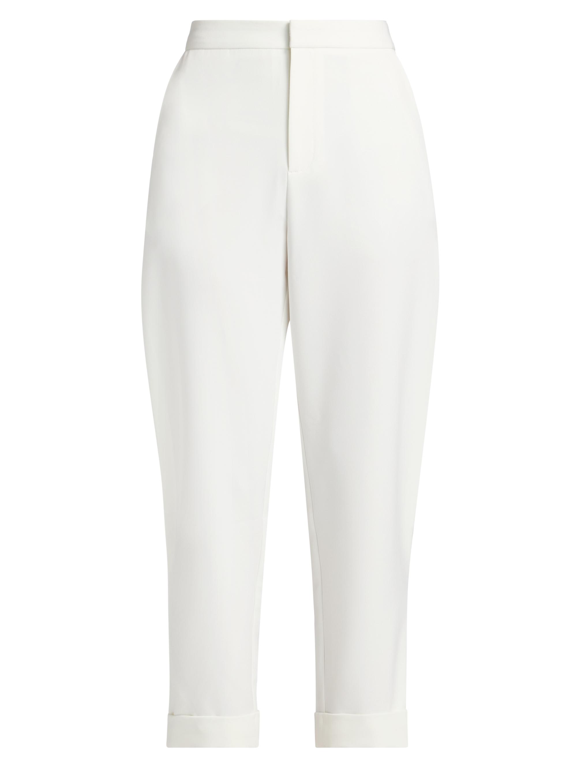 LaPointe Women's Matte Side-Slit Crop Pants - Off White