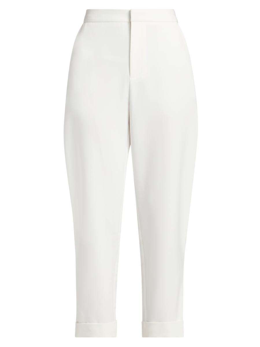 Lapointe Women's Matte Side-slit Crop Pants In White