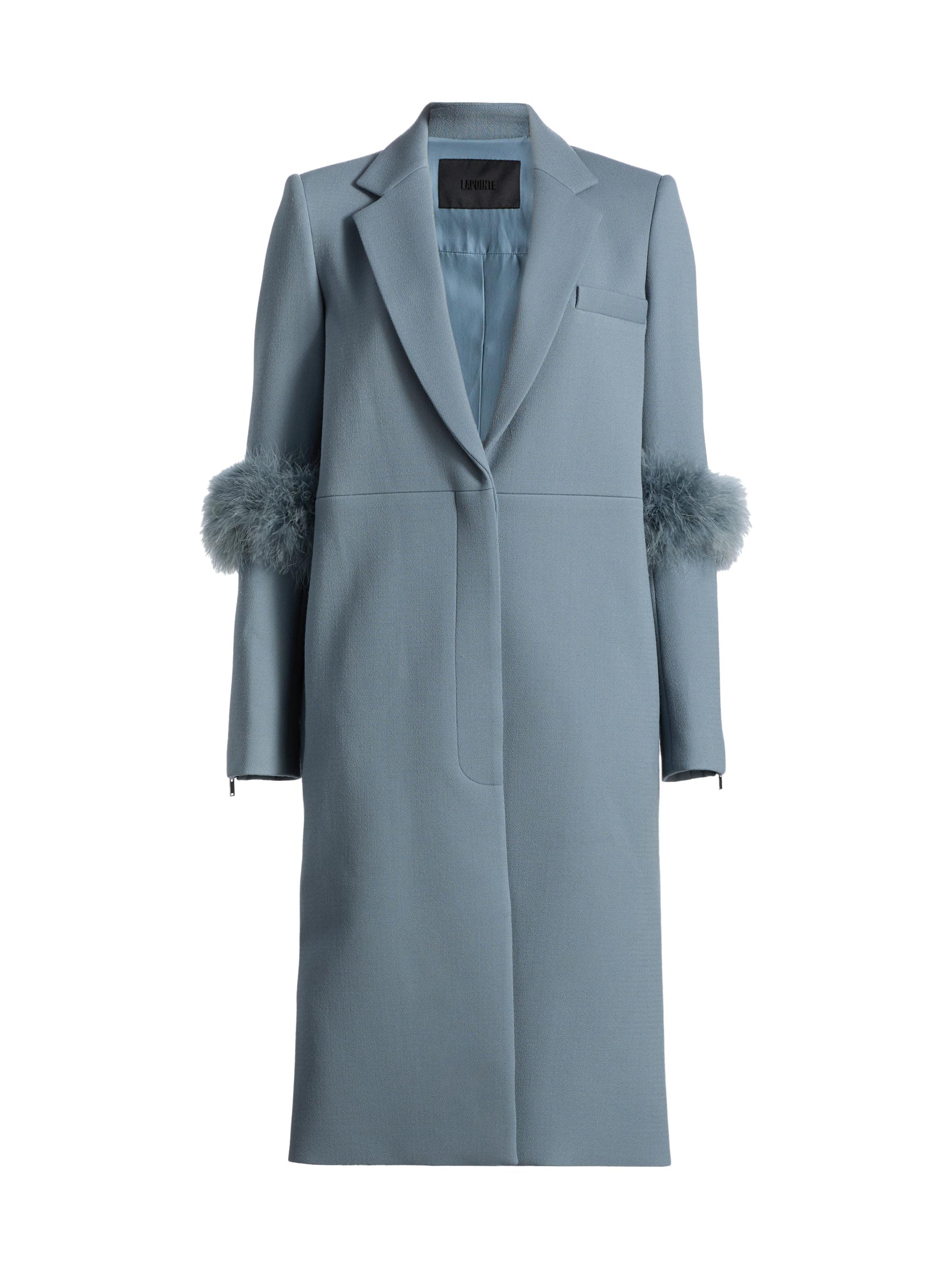 オスカーデラレンタ Oscar de la Renta ファーロングコート9号 Oscar de la Renta Wool-Angora Blend Long Coat | Saks Fifth Avenue
