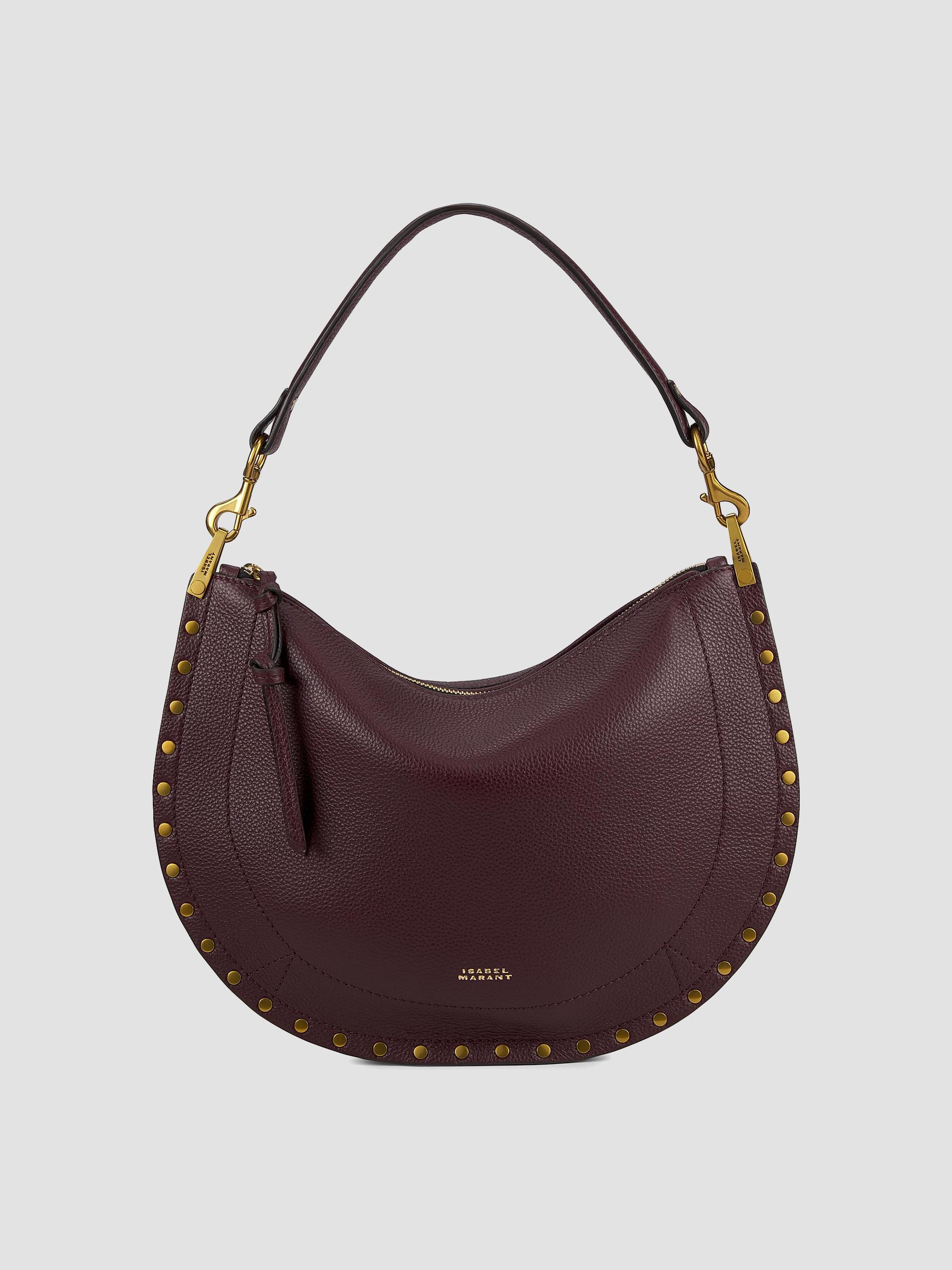 Isabel Marant Women's Oskan Studded Leather Shoulder Bag - Burgundy | Thumbnail 7