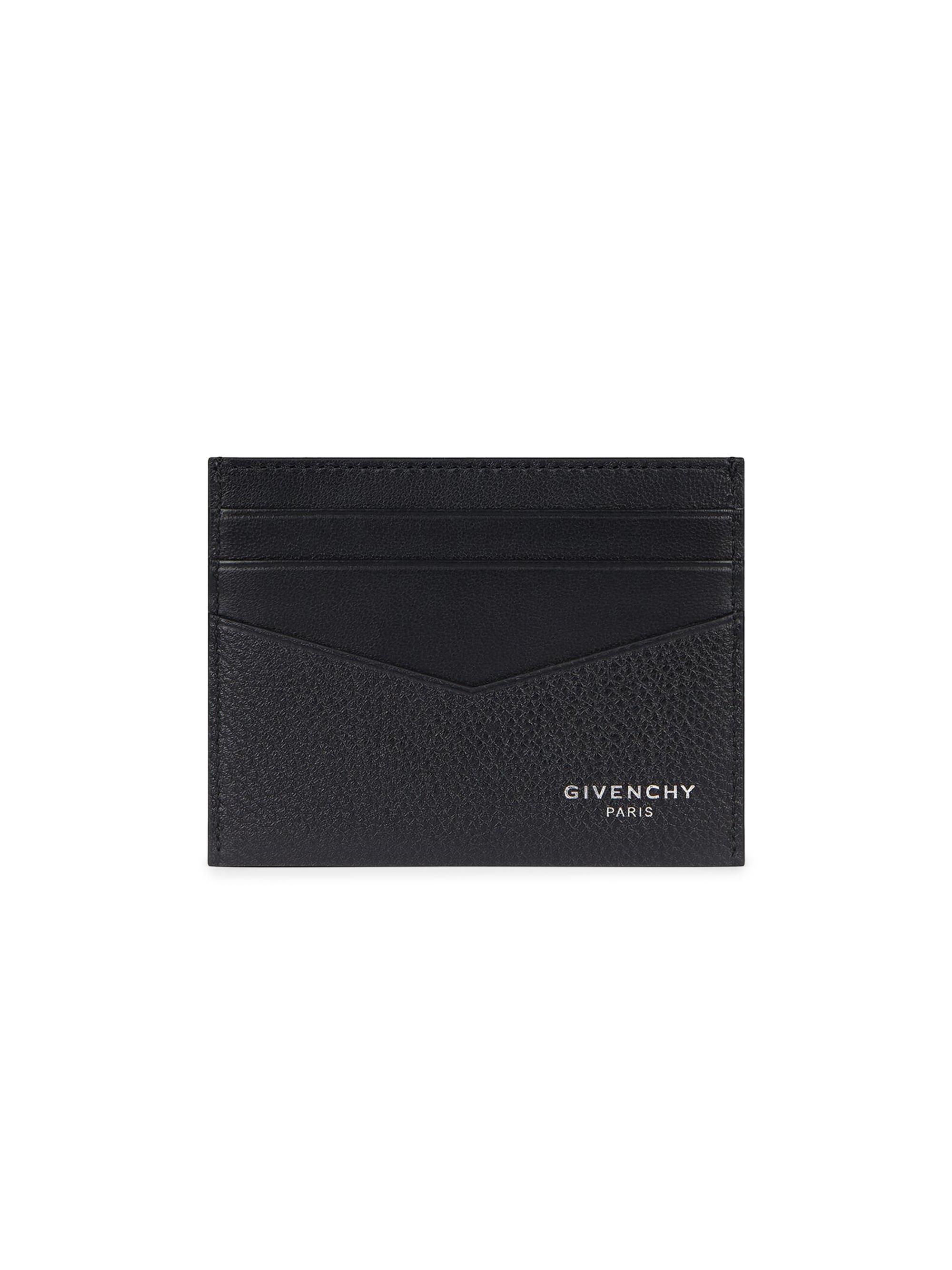 Givenchy Men's Card Holder in Grained Leather - Black