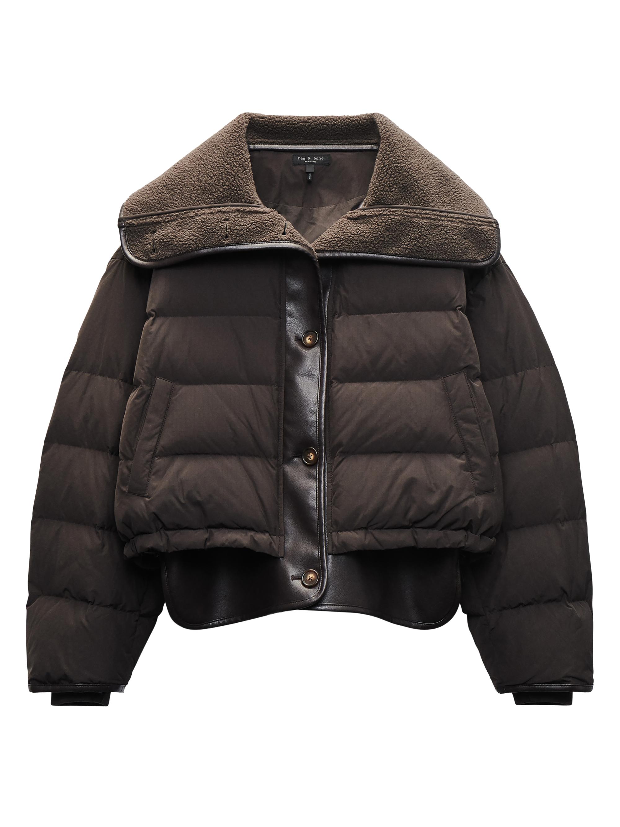 rag & bone Women's Gloria Faux Shearling-Lined Puffer Jacket - Off White