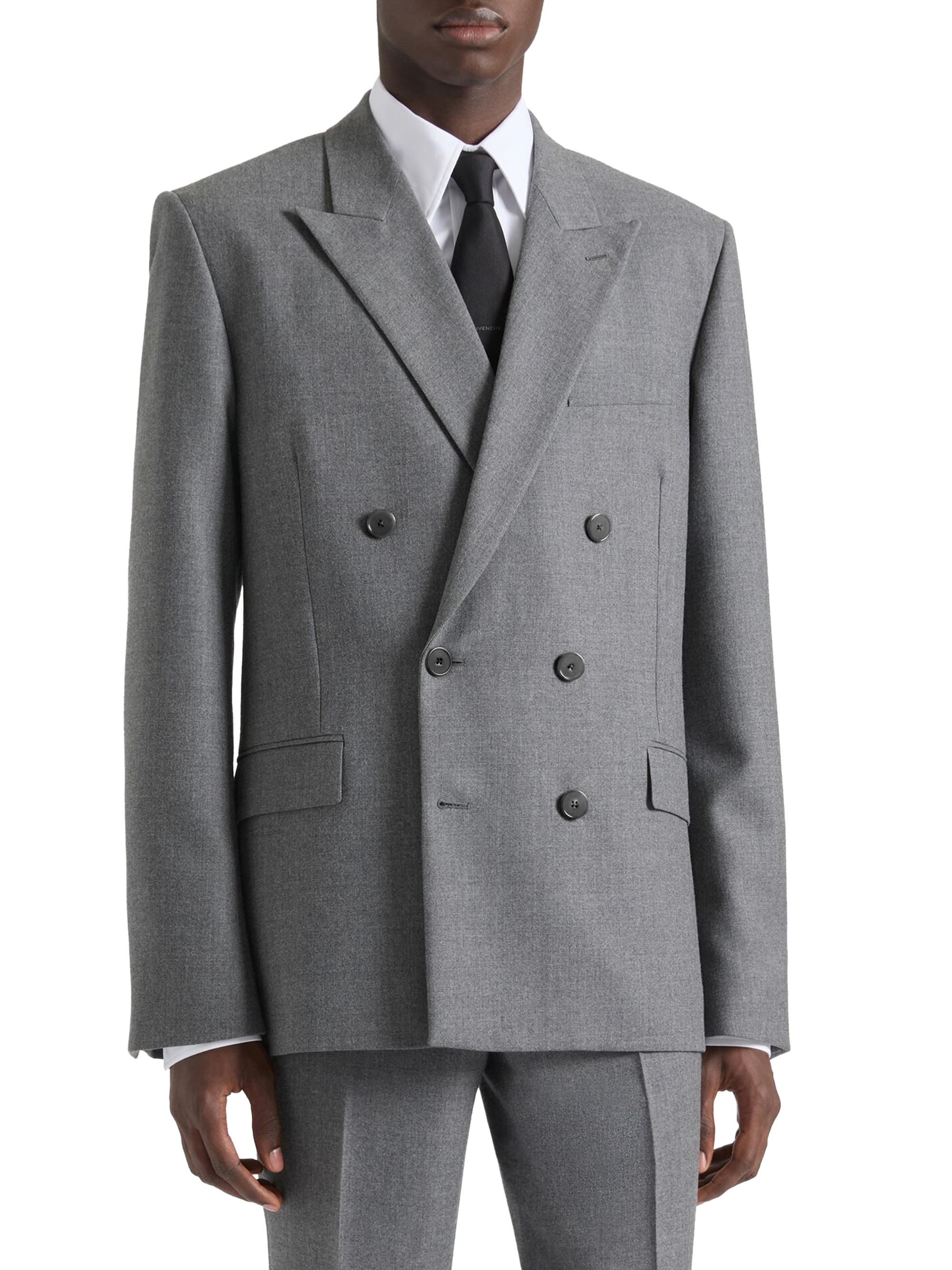 Givenchy Men's Jacket in Flannel - Light Grey Melange