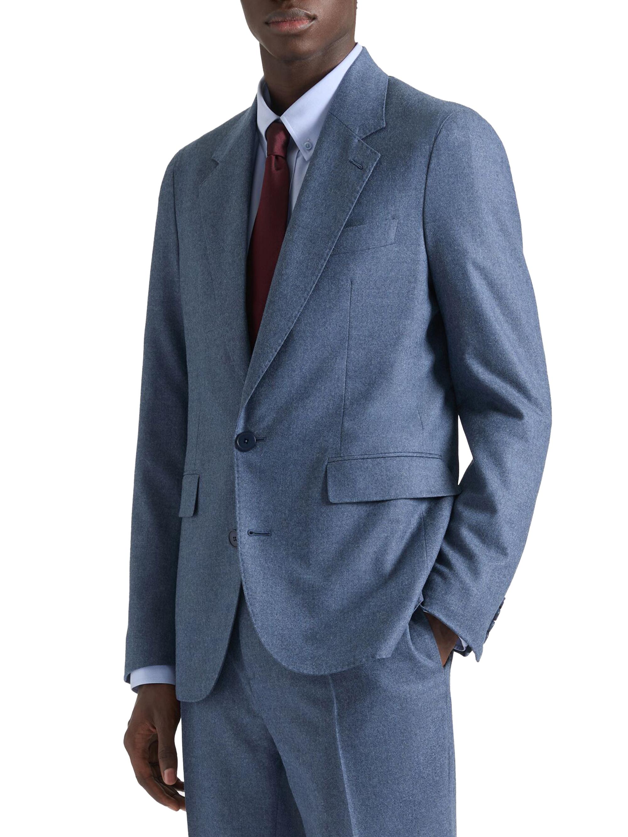 Givenchy Men's Unconstructed Jacket in Flannel - Grey Blue