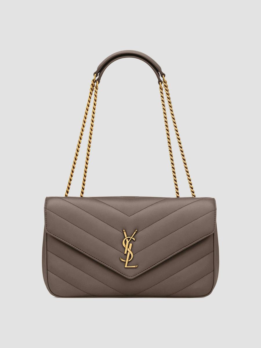 Saint Laurent Loulou ショルダーバッグ Saint Laurent Loulou Medium Shoulder Bag in Lambskin Leather