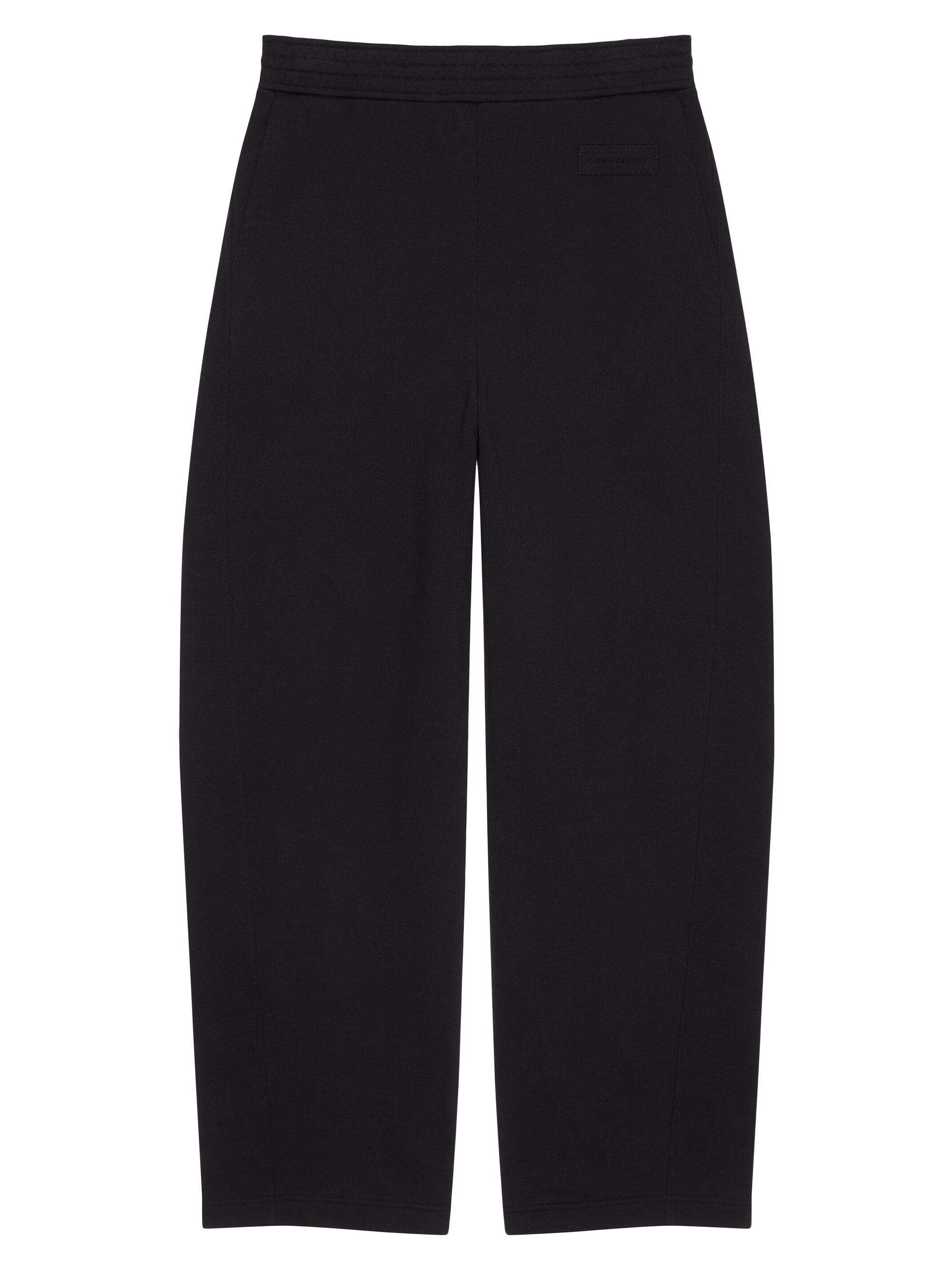 Givenchy Men's Jogger Pants in Fleece with Logo Patch - Black
