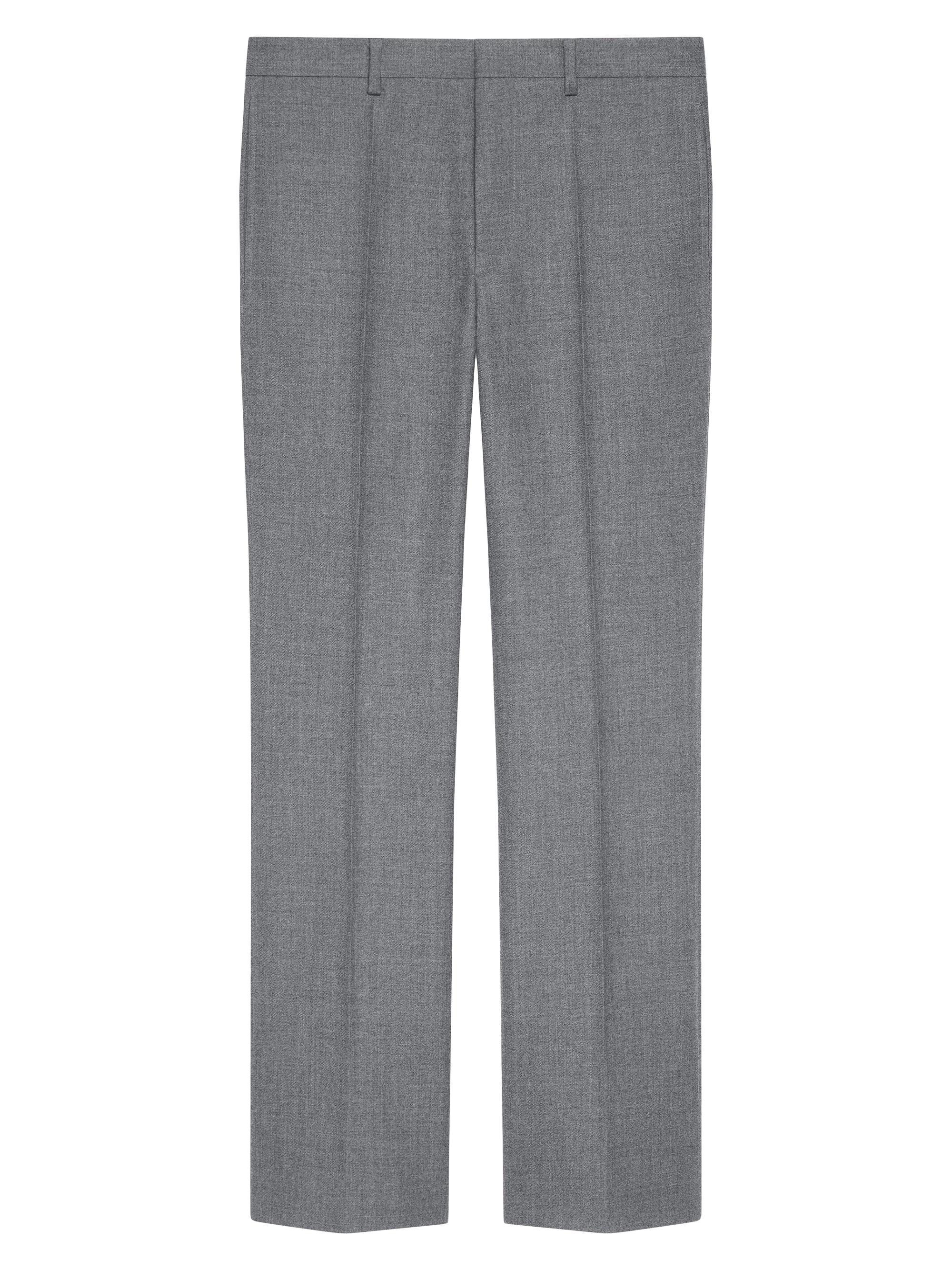 Givenchy Men's Tailored Pants in Flannel - Charcoal