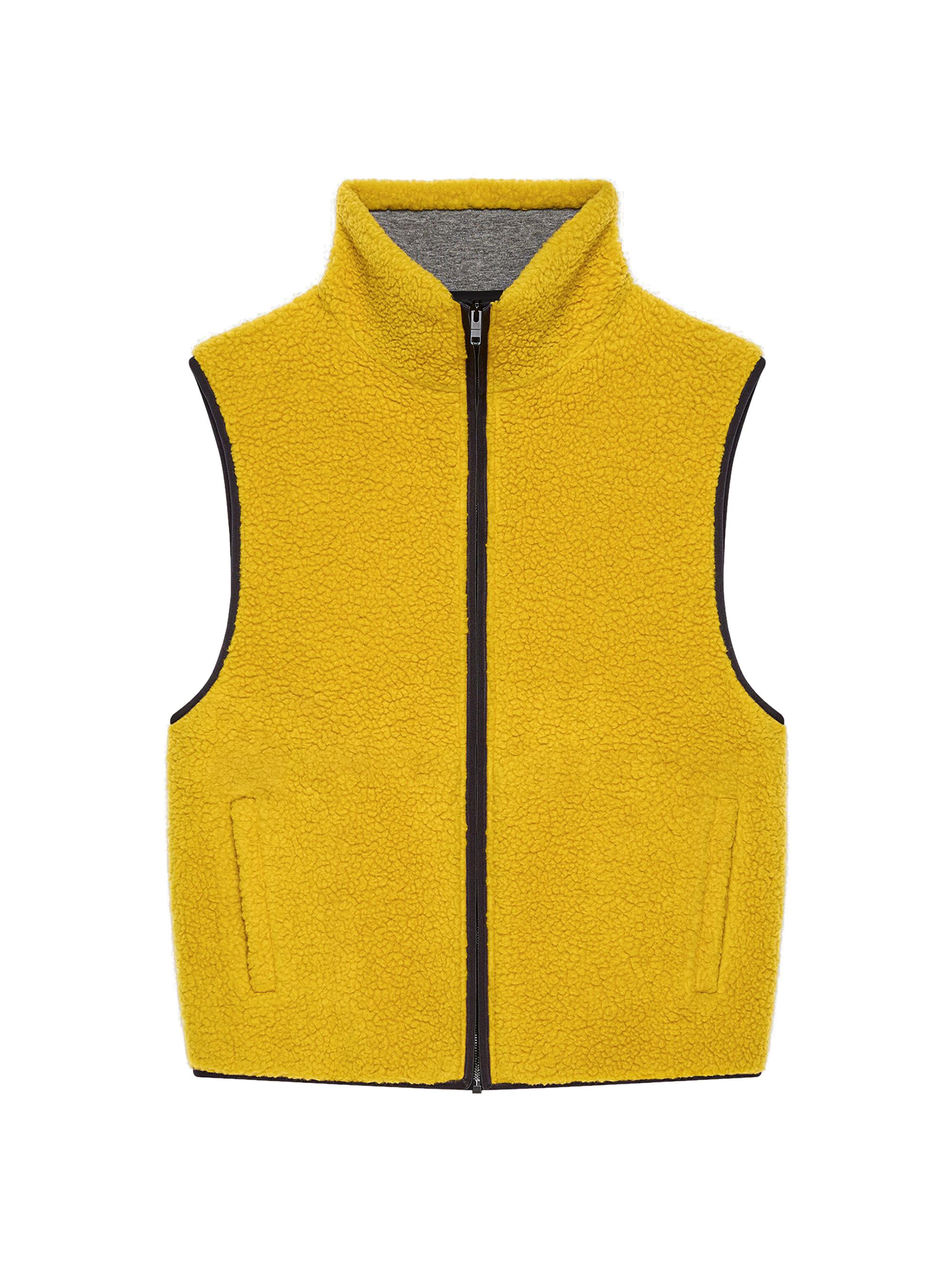 Givenchy Men's Sleeveless Jacket in Fleece - Mustard