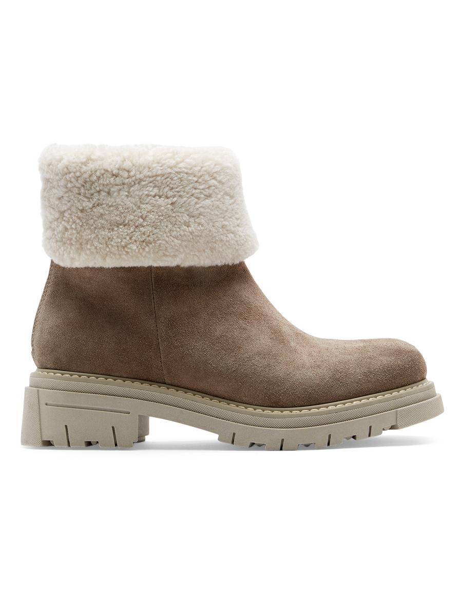 La Canadienne Dwayne Suede Shearling-Cuff Boots | Saks Fifth Avenue