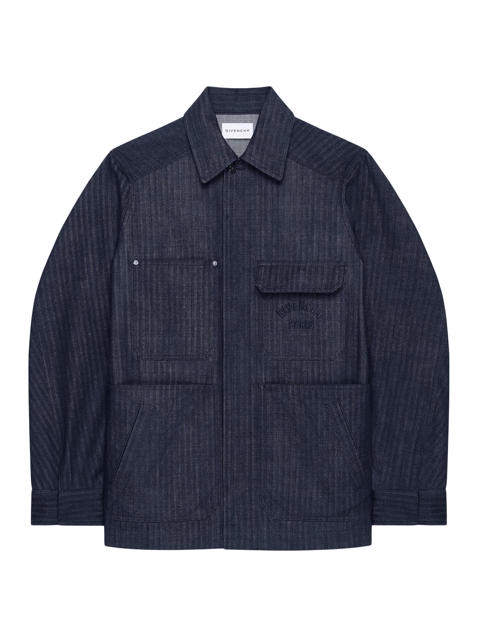 Givenchy Overshirt in Denim Herringbone | Saks Fifth Avenue