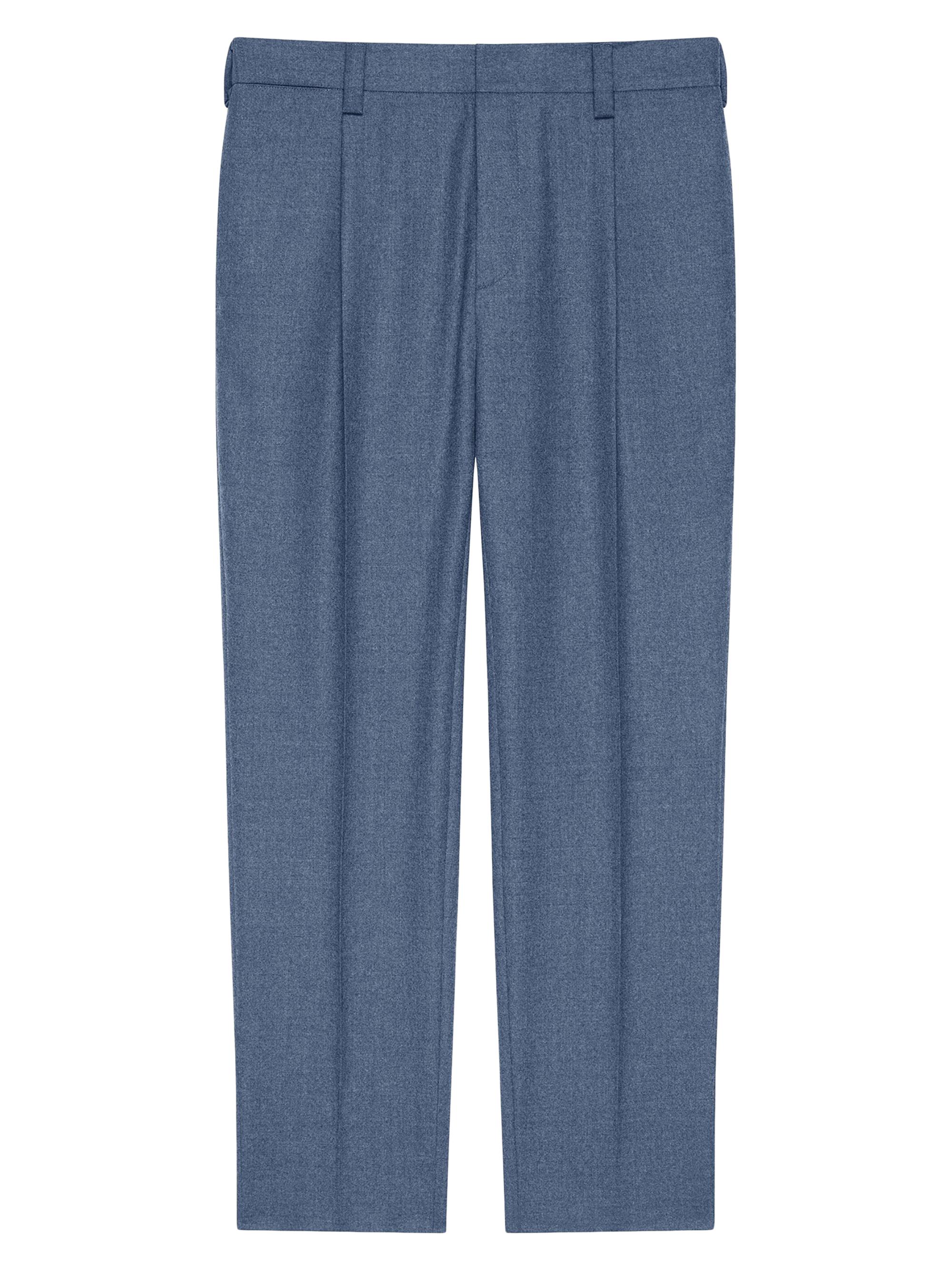 Givenchy Men's Tailored Pants in Flannel - Grey Blue