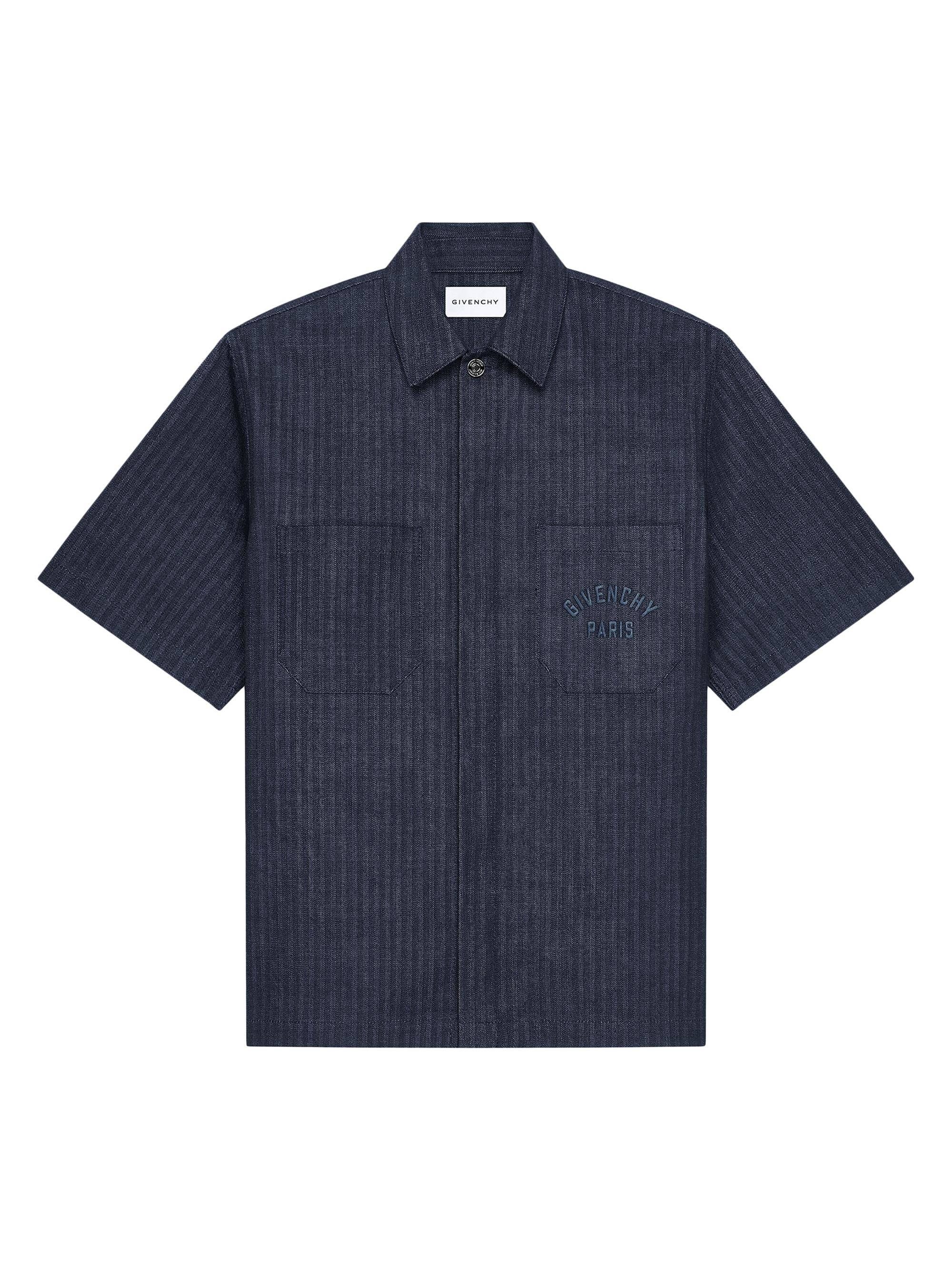 givenchy シャツ Givenchy Shirt in Shiny Monogram 72 Denim | Saks Fifth Avenue