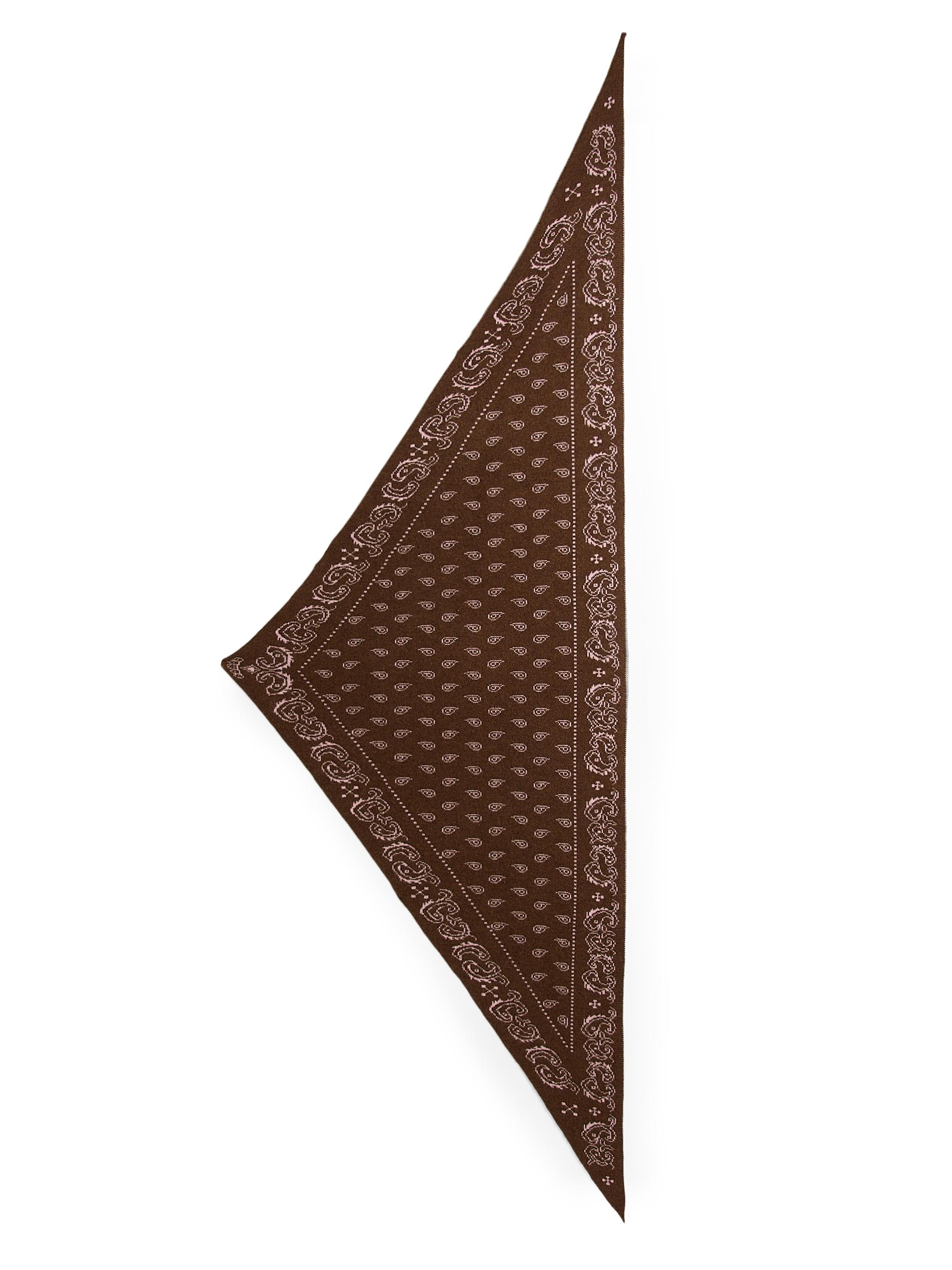 Guest in Residence Women's Cashmere Paisley Triangle Bandana - Chestnut Daybreak