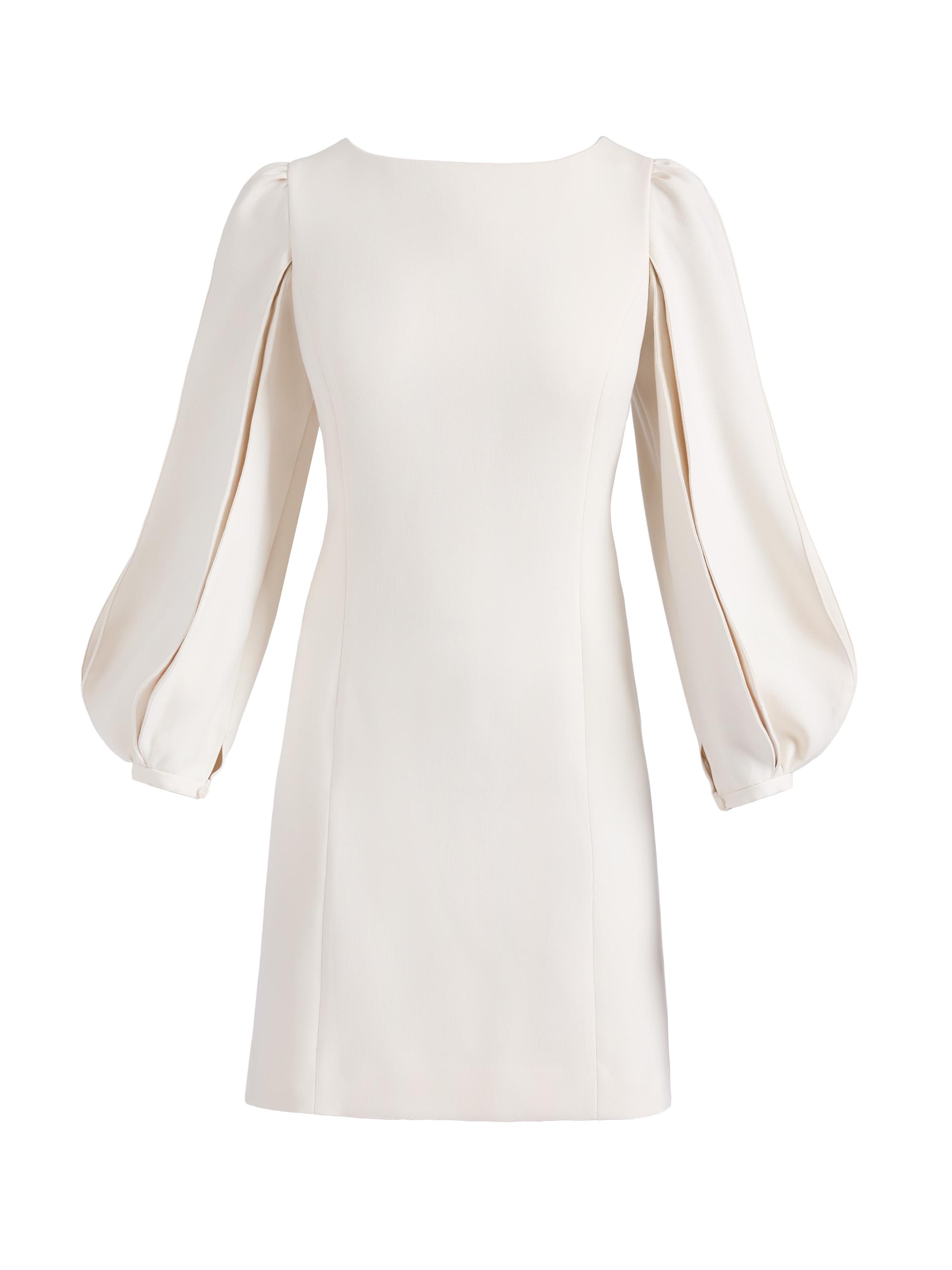 Santorelli Women's Arana Pleated-Sleeve Shift Dress - Sandstone