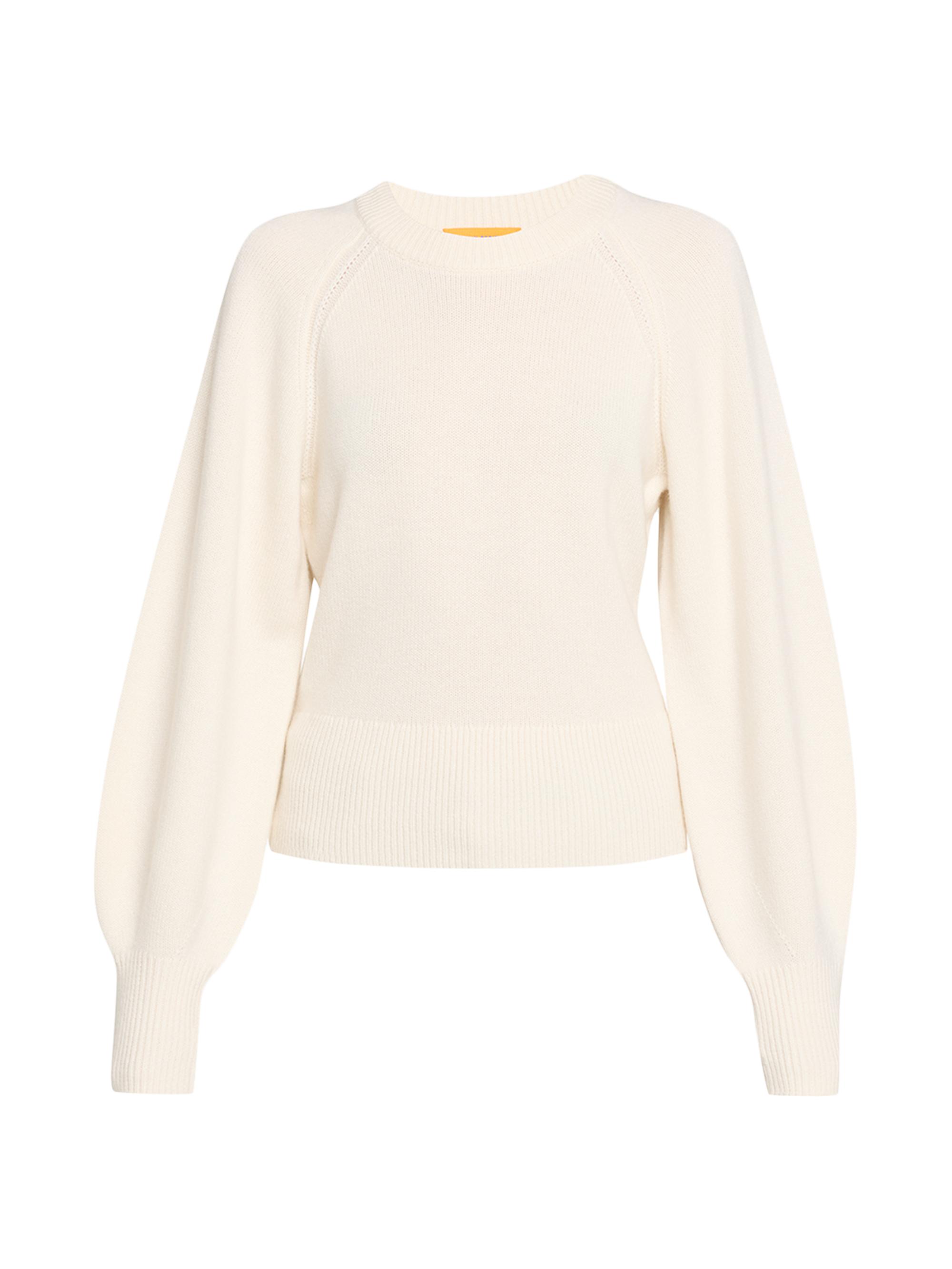 Guest in Residence Women's Cashmere Puff-Sleeve Sweater - Cream