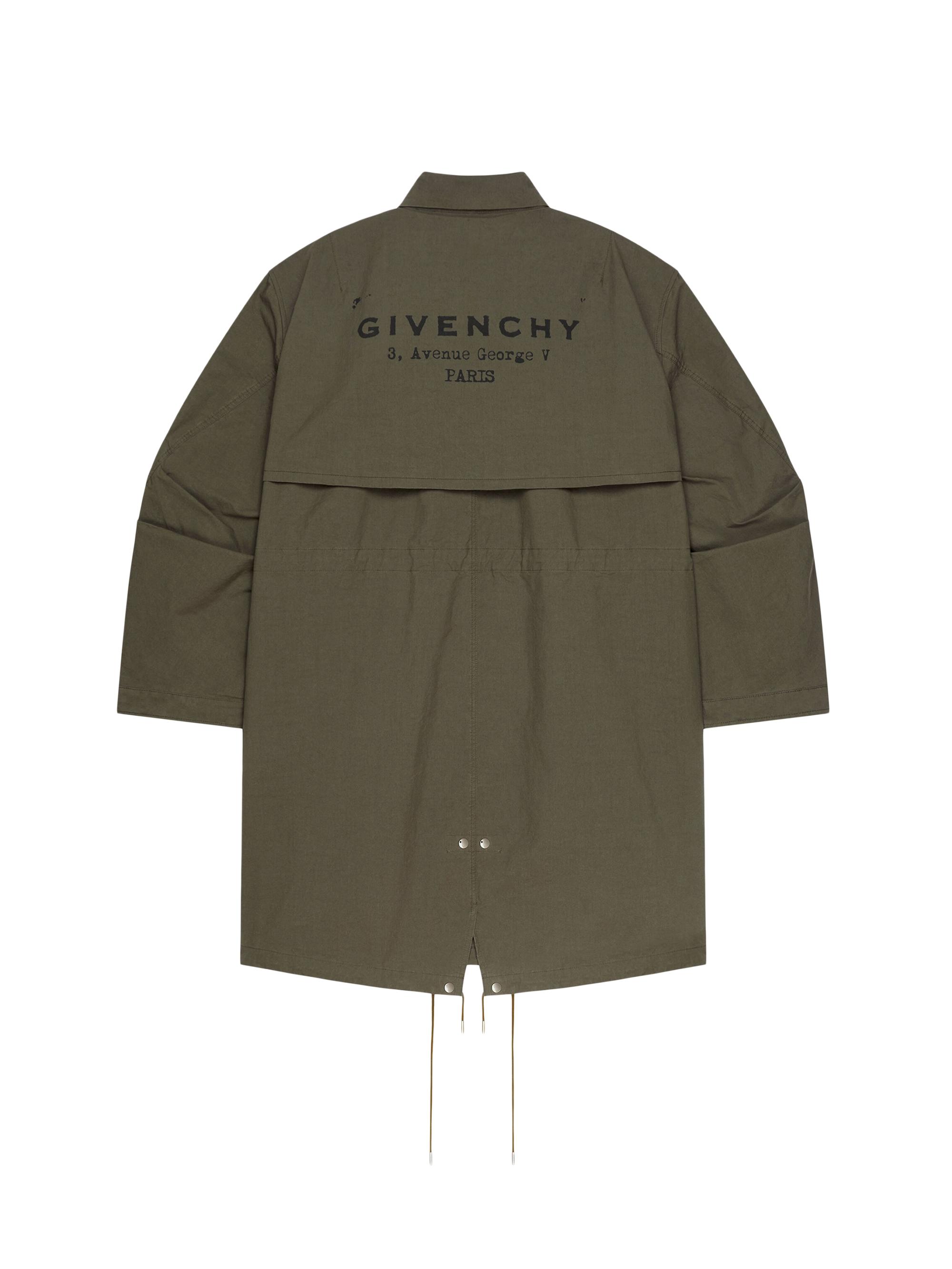 Givenchy Parka in Cotton with Stamp Print | Saks Fifth Avenue