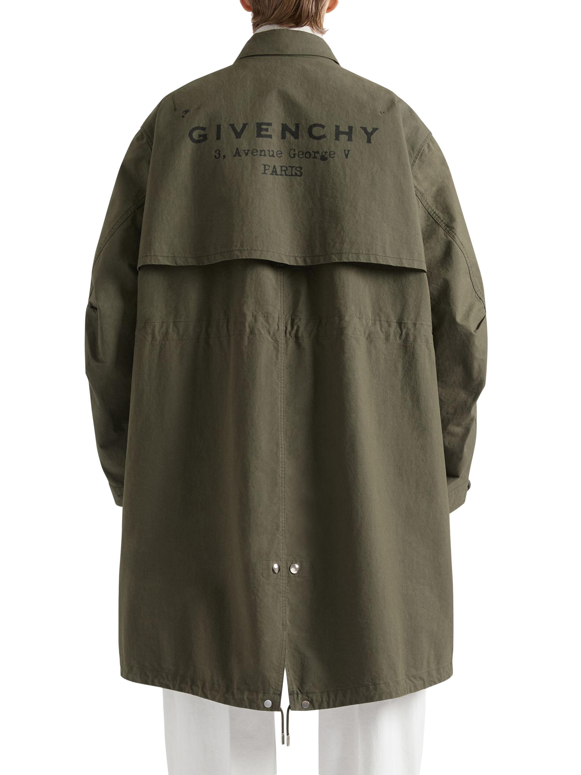Givenchy Parka in Cotton with Stamp Print | Saks Fifth Avenue
