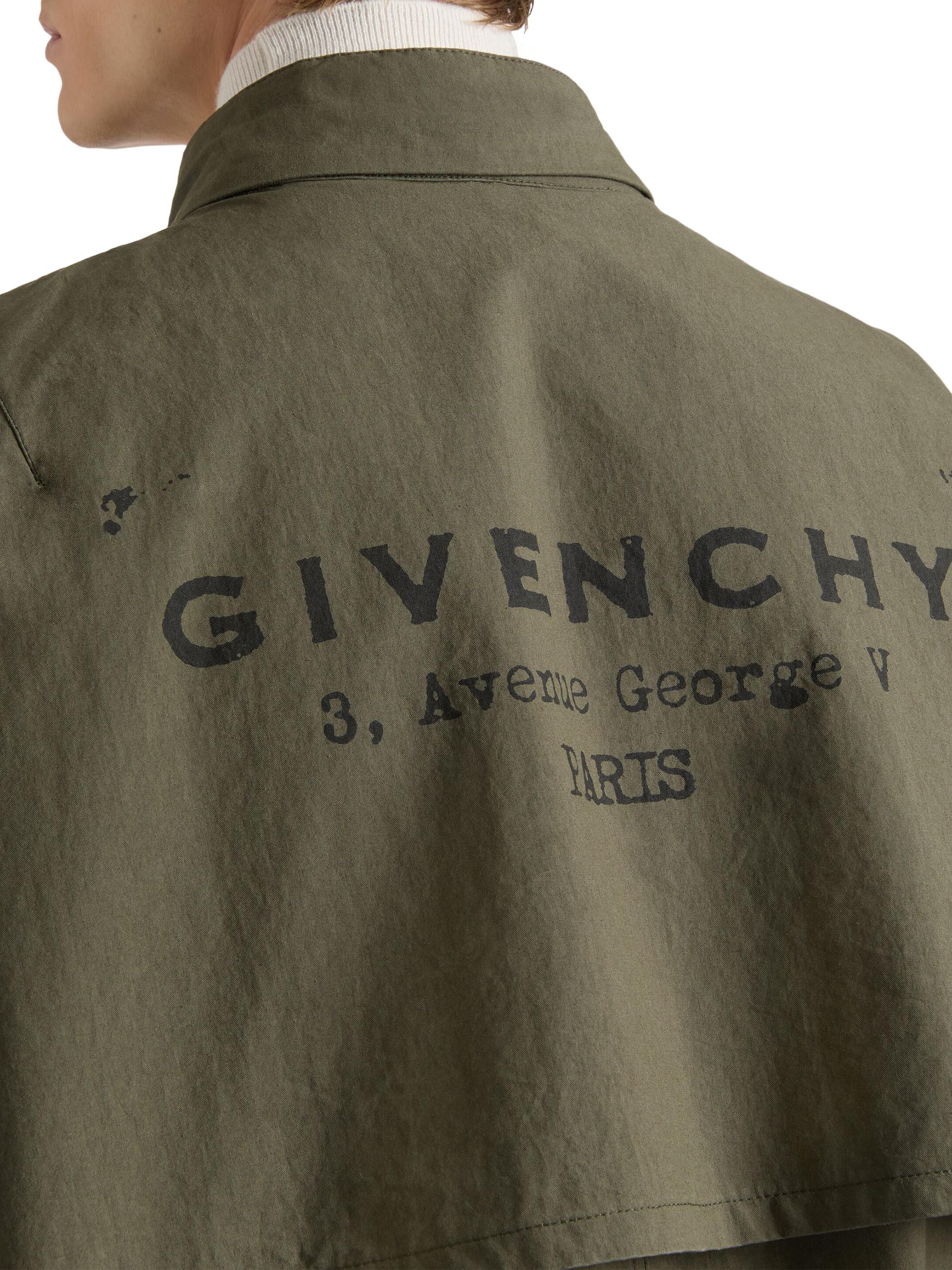 Givenchy Parka in Cotton with Stamp Print | Saks Fifth Avenue