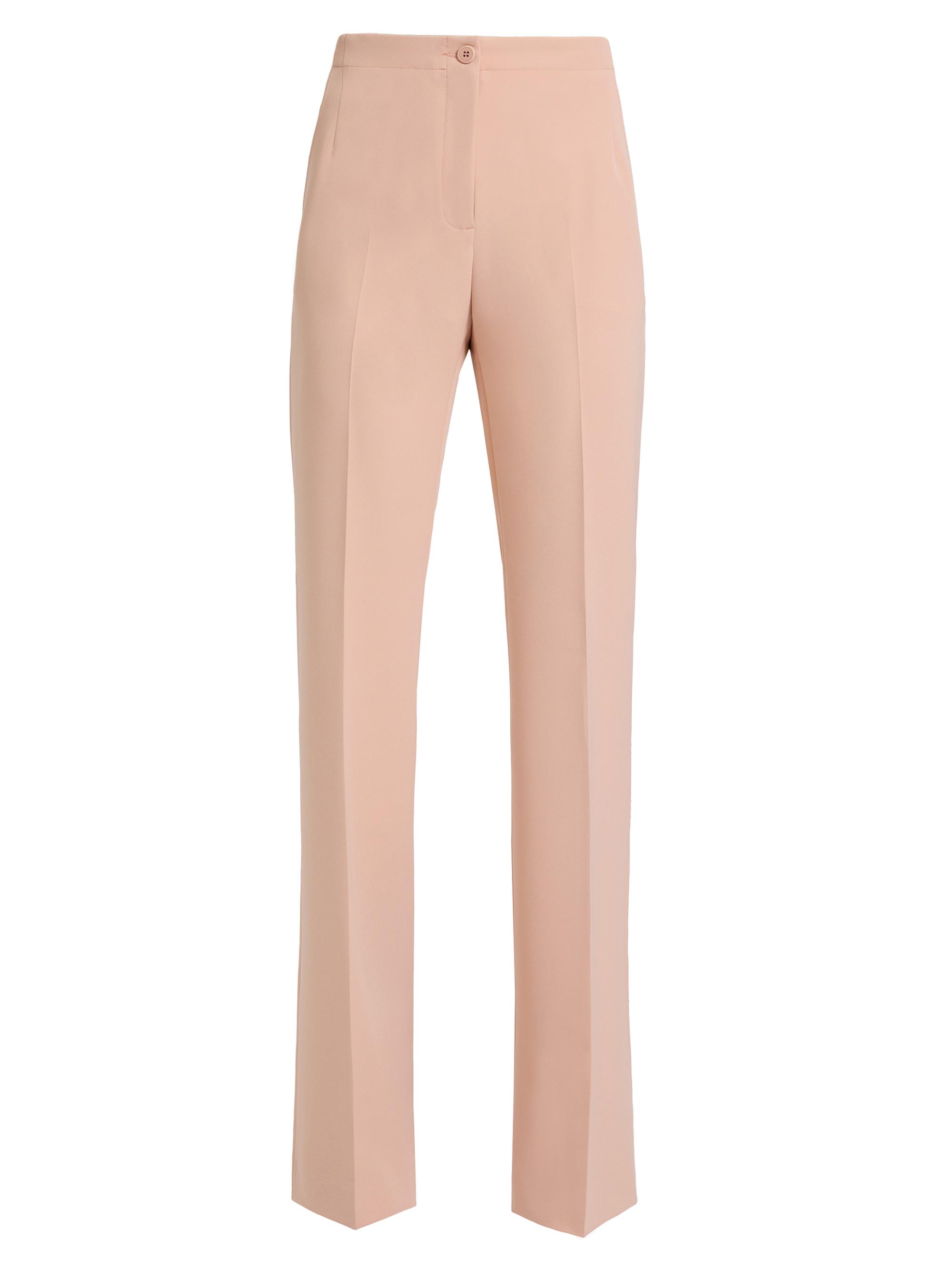Santorelli Women's Crepe Tailored Flared Pants - Peach Whip
