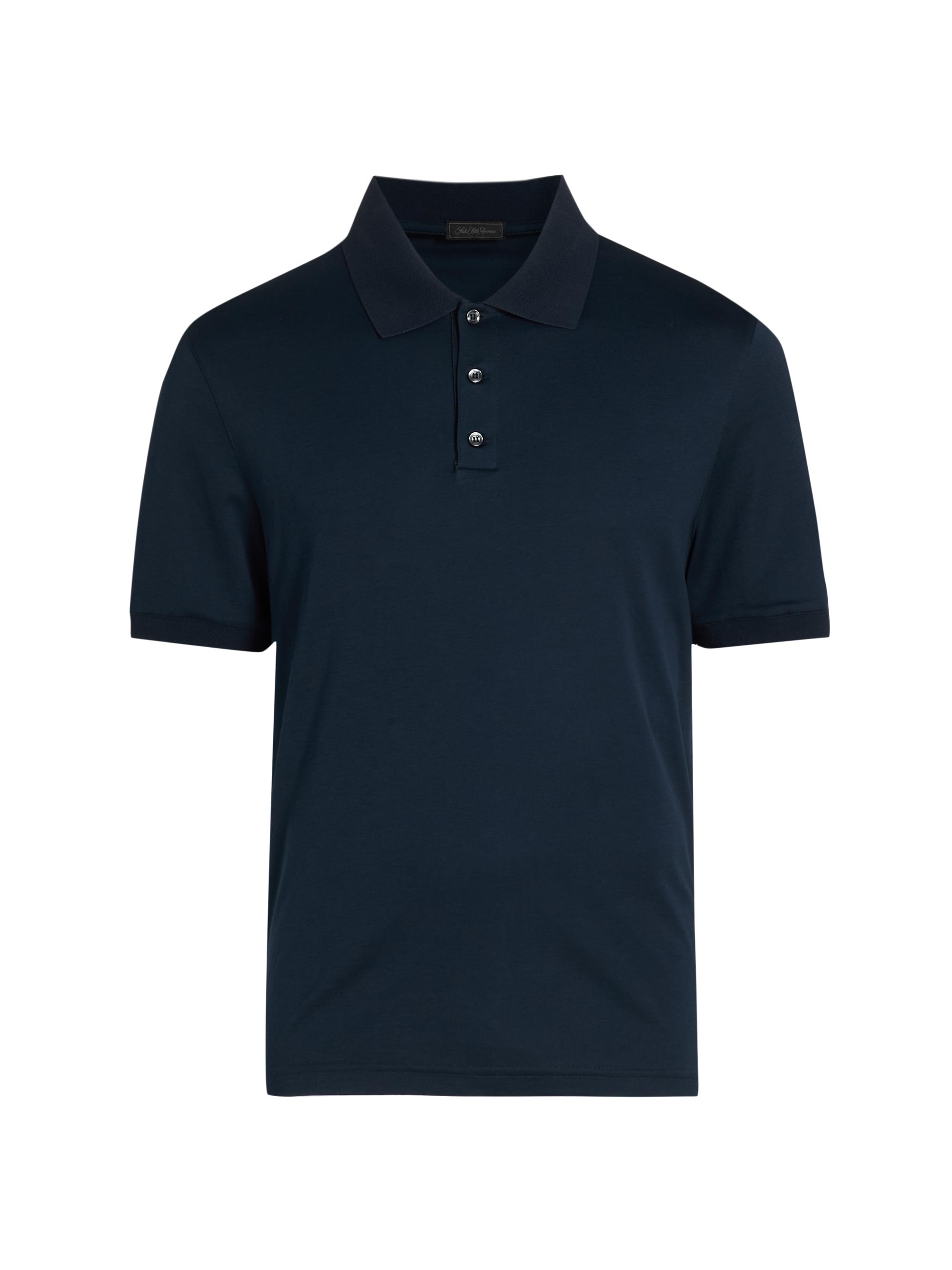 Saks Fifth Avenue Men's COLLECTION Elevated Tech Polo Shirt - Blue