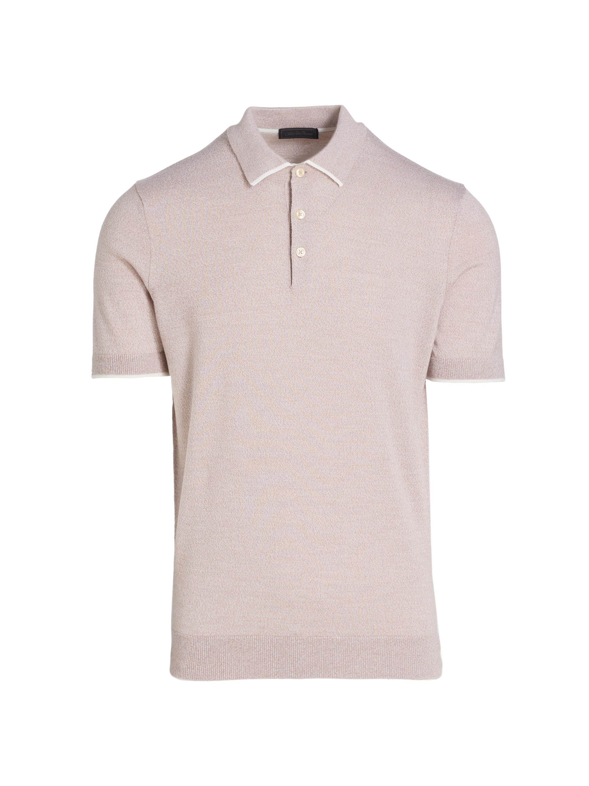 Saks Fifth Avenue Men's Wool Mouliné Polo Shirt - Sand