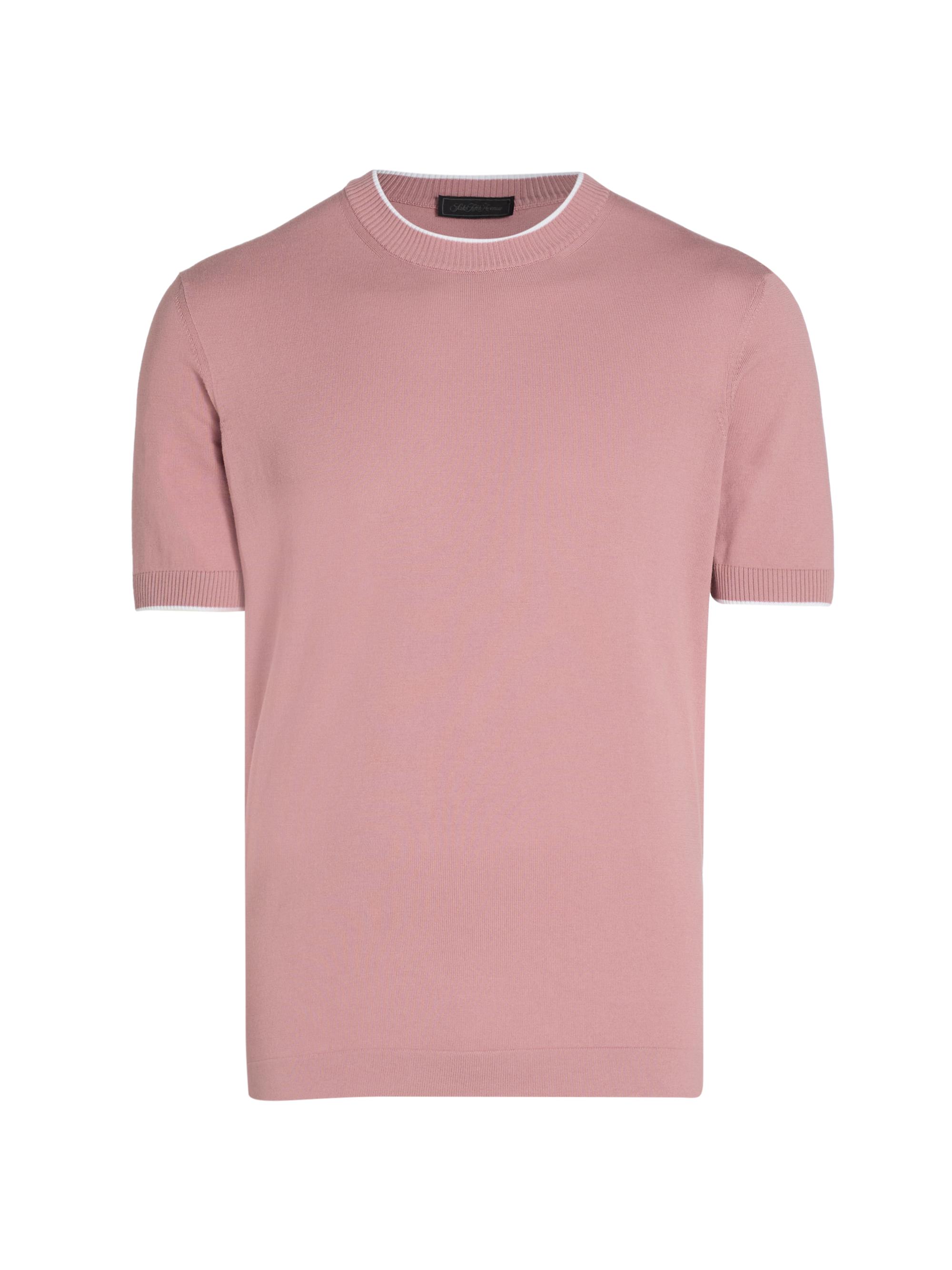 Saks Fifth Avenue Men's Cotton Knit T-Shirt - Pink