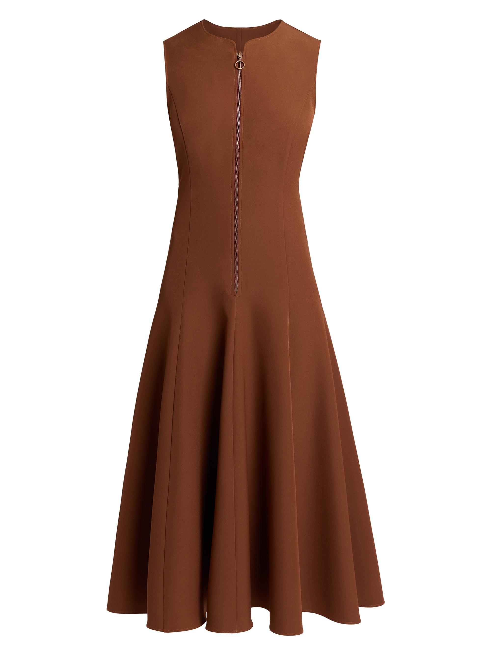 Santorelli Women's Sleeveless Fit & Flare Midi-Dress - Dark Chestnut