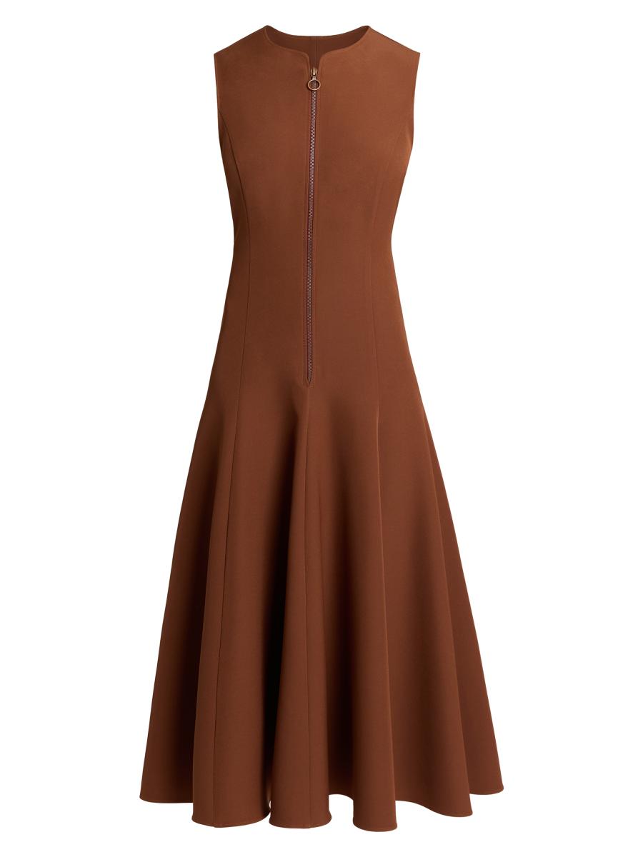 Santorelli Women's Sleeveless Fit & Flare Midi-dress In Brown
