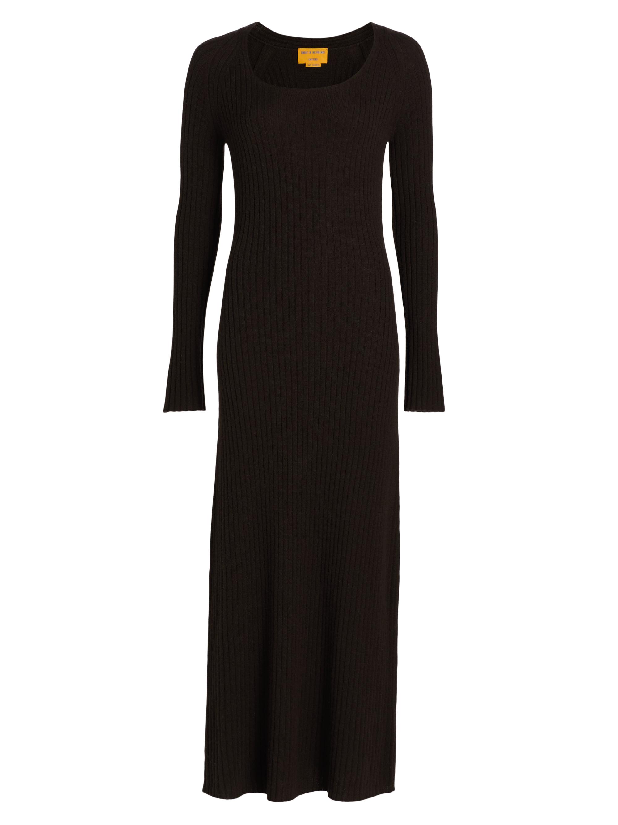 Guest in Residence Women's Ribbed Cashmere Maxi Dress - Burnt Cocoa