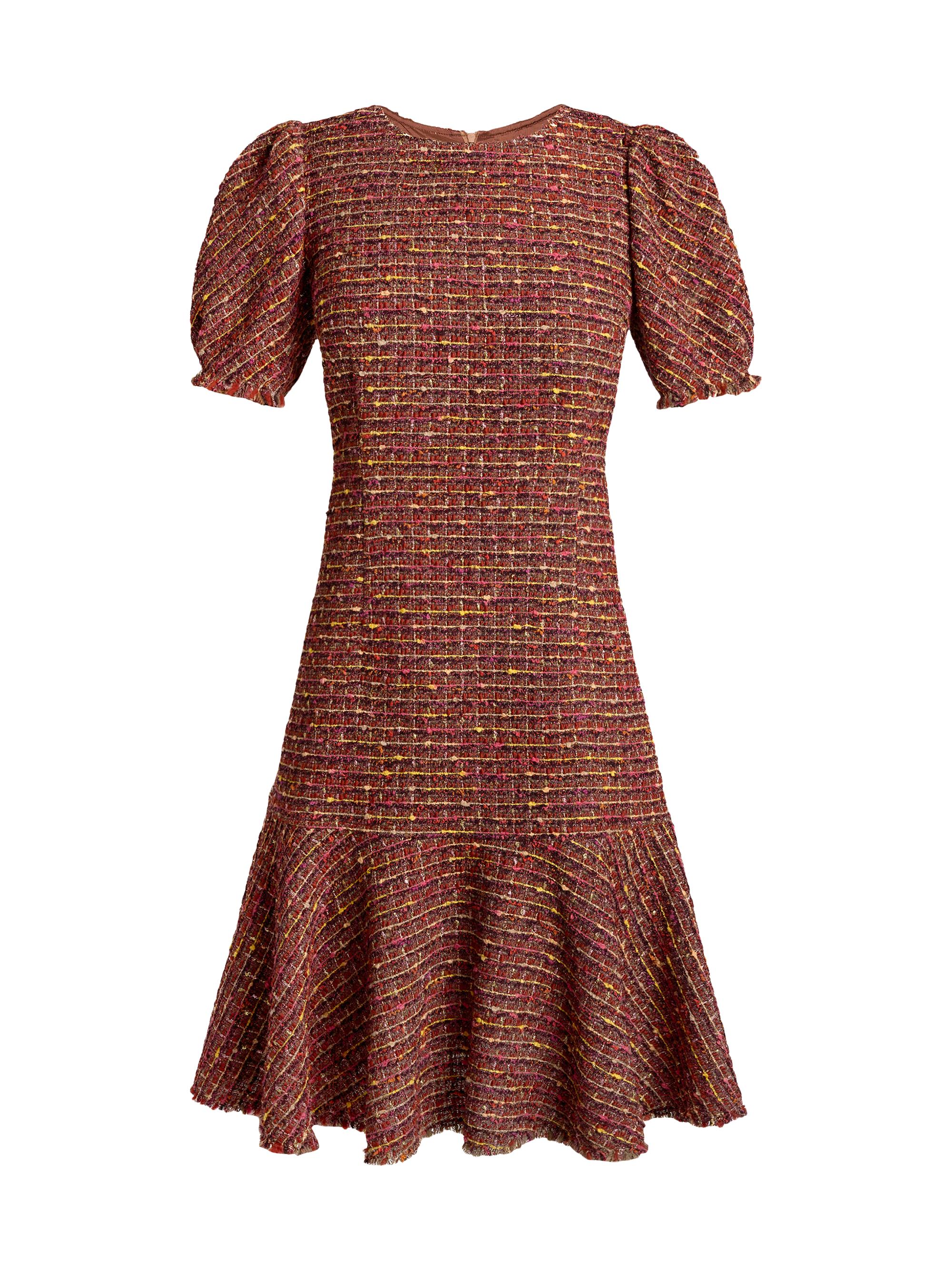 Santorelli Cotton-Blend Tweed A-Line Shift Midi-Dress | Saks Fifth