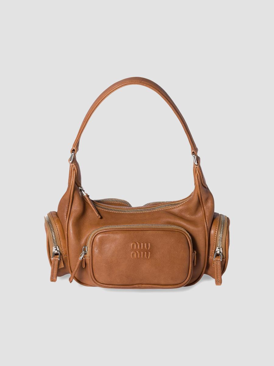 Miu Miu Pocket Nappa Leather Shoulder Bag | Saks Fifth Avenue